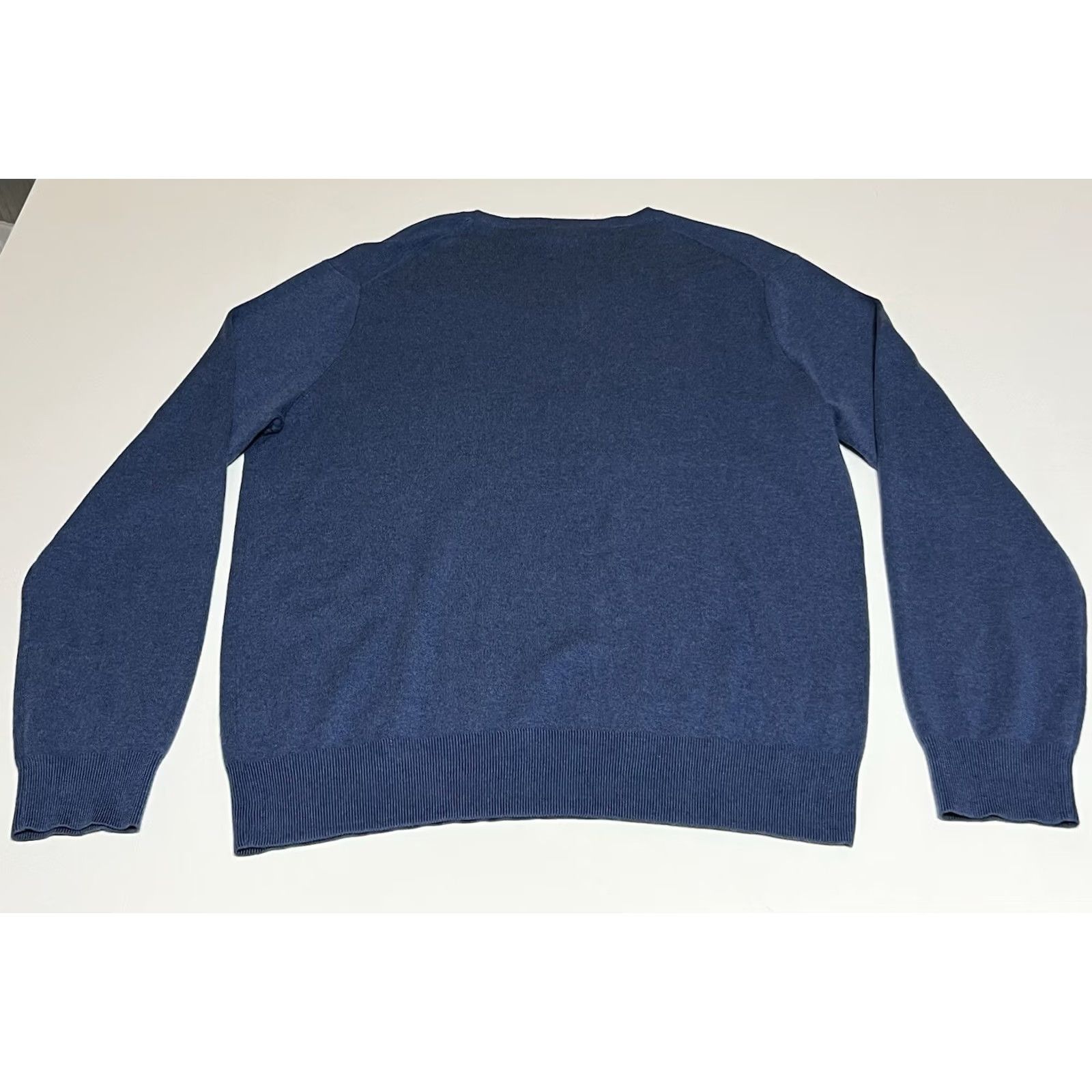 Polo Ralph Lauren Polo Ralph Lauren Sweater Mens L Blue V-Neck Pima Cotton Pullover Sweater Size US L / EU 52-54 / 3 - 3 Thumbnail