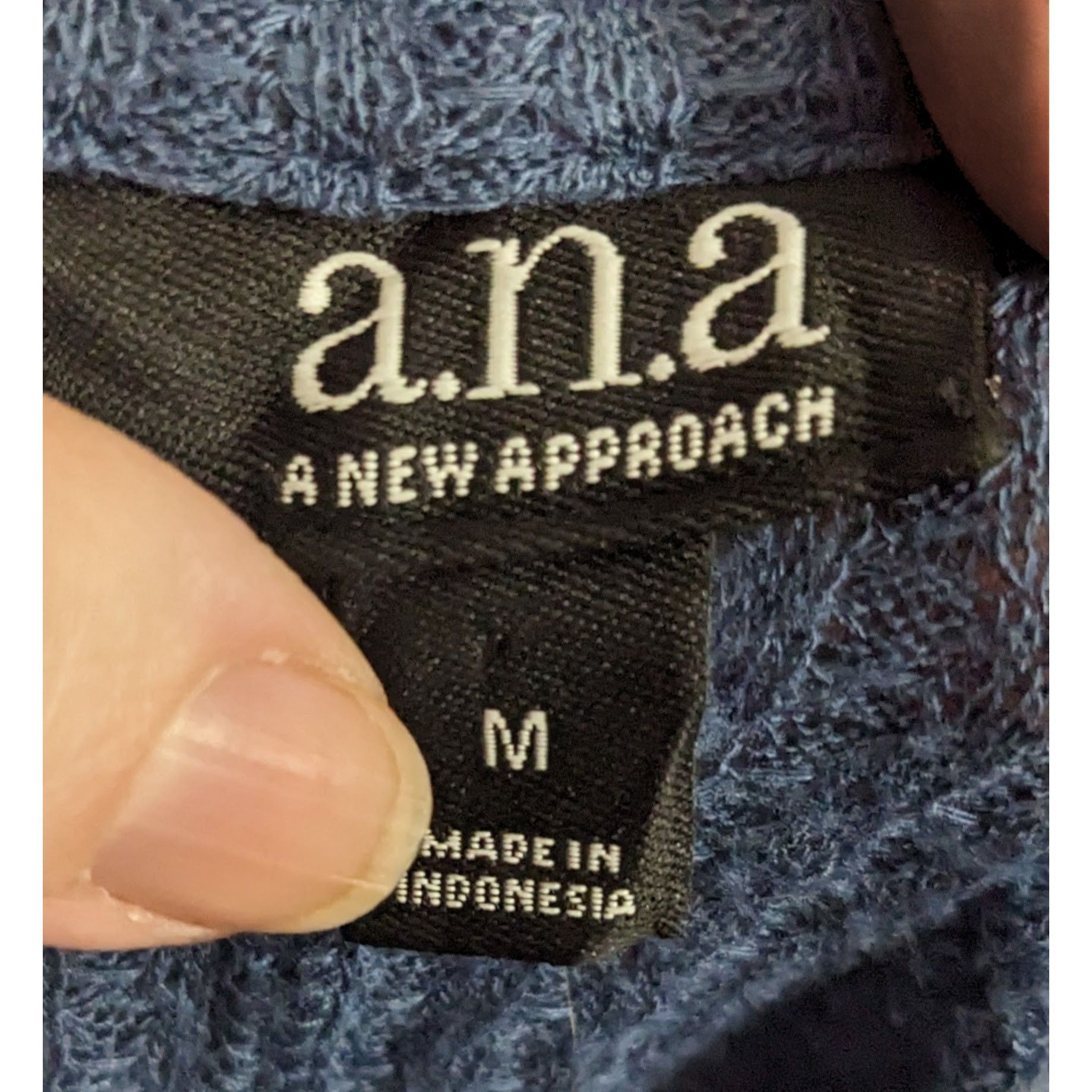 Other ANA Blue Button Down V Neck Thermal Long Sleeve Top Size M / US 6-8 / IT 42-44 - 4 Thumbnail