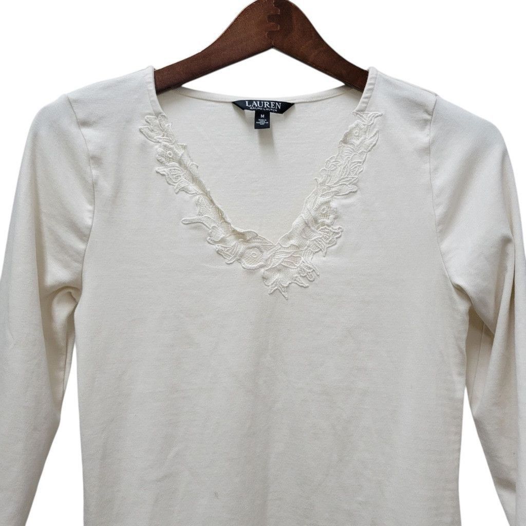 Lauren Ralph Lauren Lauren Ralph Lauren Black Label 3/4 Sleeves Embroidered Size L / US 10 / IT 46 - 3 Thumbnail