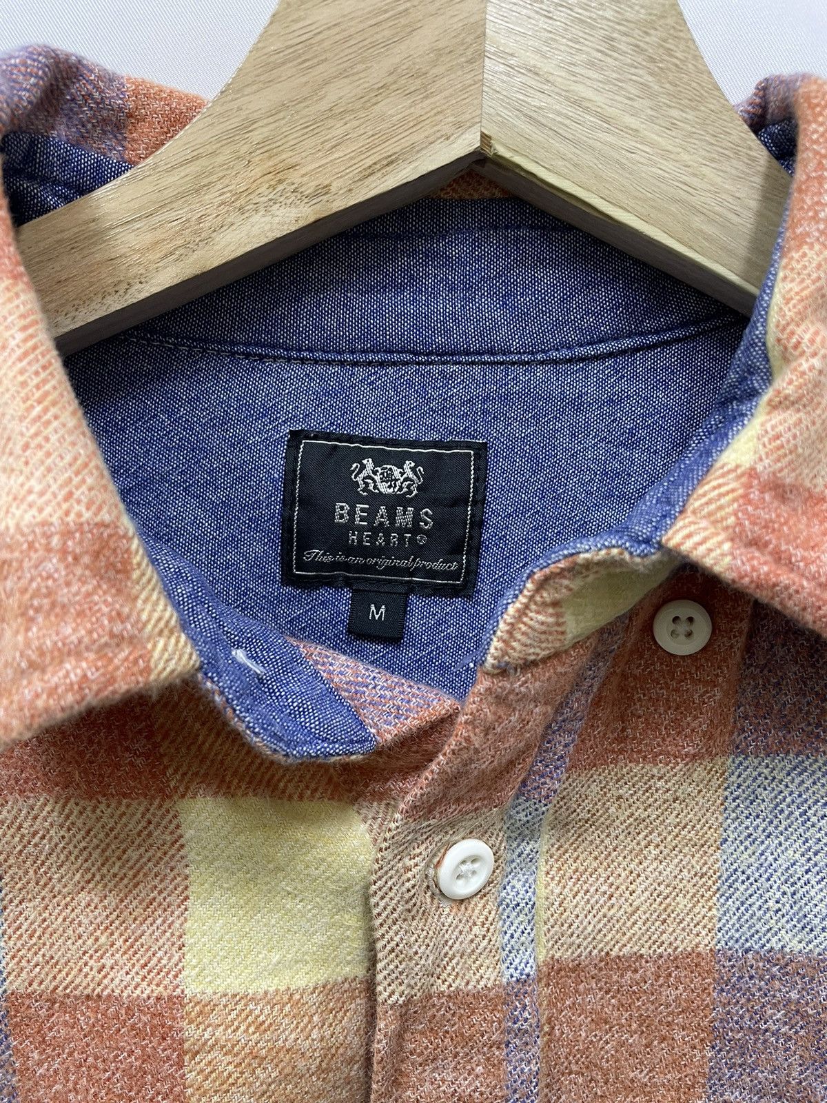 Beams Plus × Japanese Brand BEAMS HEART CHECKERED SHIRT Size US M / EU 48-50 / 2 - 3 Thumbnail