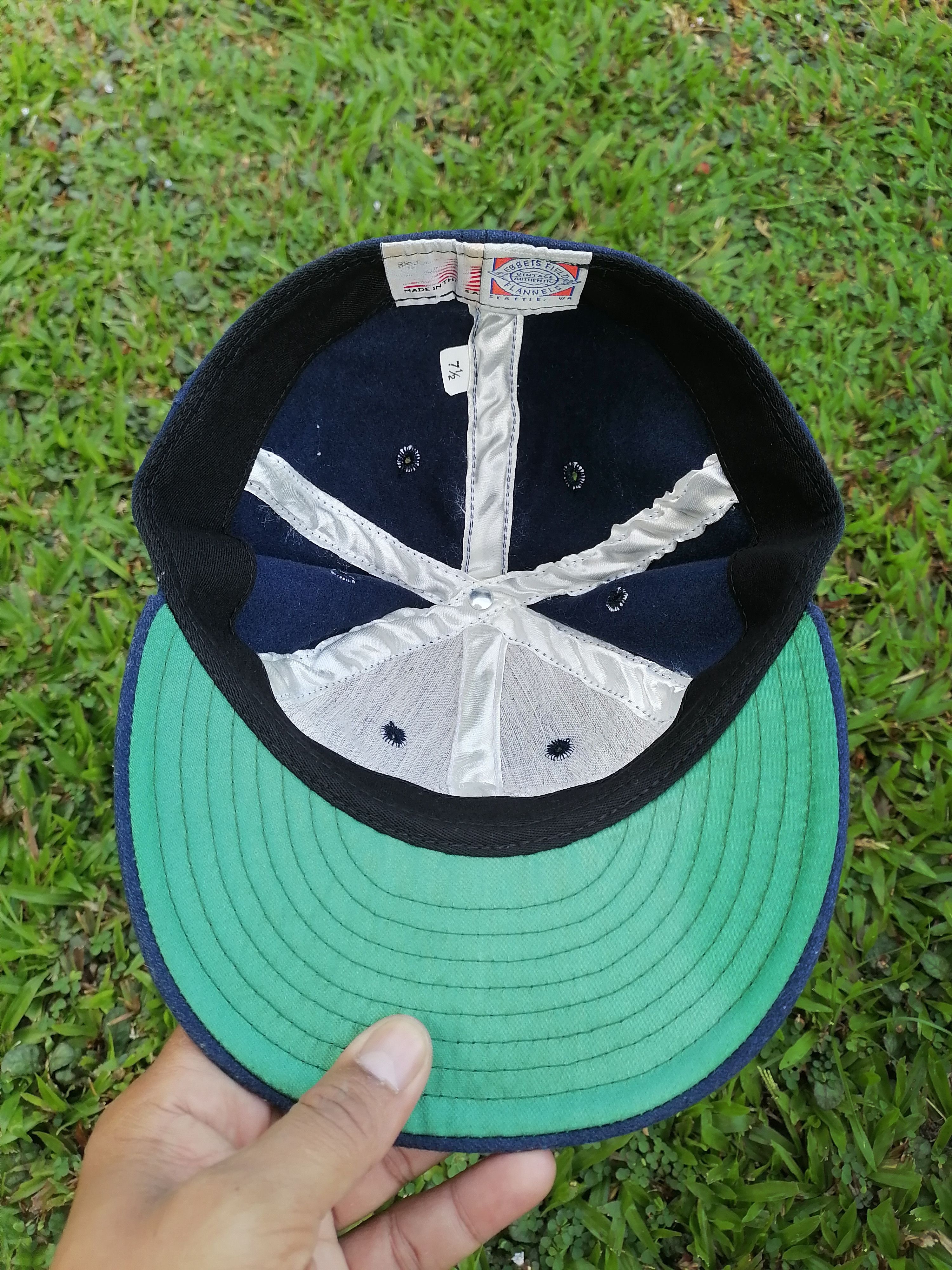 Ebbets Field Flannels × New York Yankees × Vintage Vintage 80s New York Yankees Ebbets Field Flannel Full Caps Size ONE SIZE - 5 Thumbnail