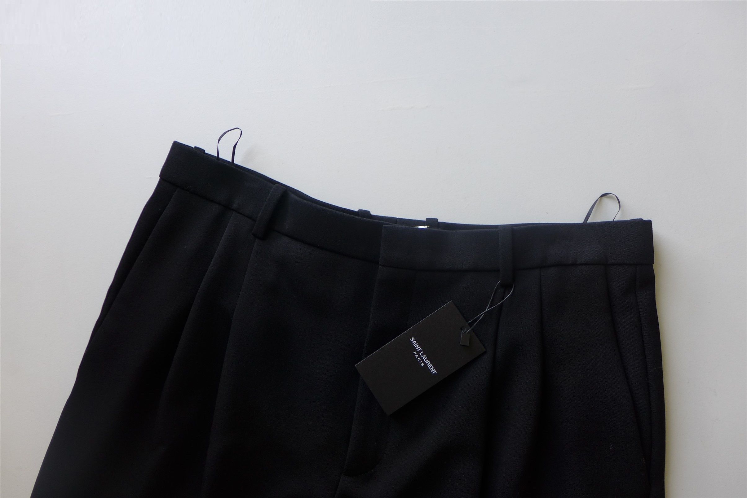 Saint Laurent Paris Saint Laurent Relaxed Fit Tuxedo Trousers - Black Wool Size US 34 / EU 50 - 7 Thumbnail
