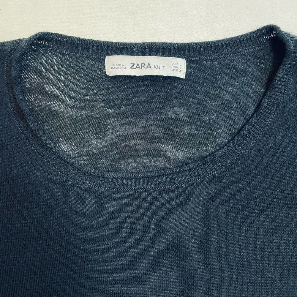 Zara Zara Knit Black Ruffle Sleeveless Top Size L Size L / US 10 / IT 46 - 6 Thumbnail