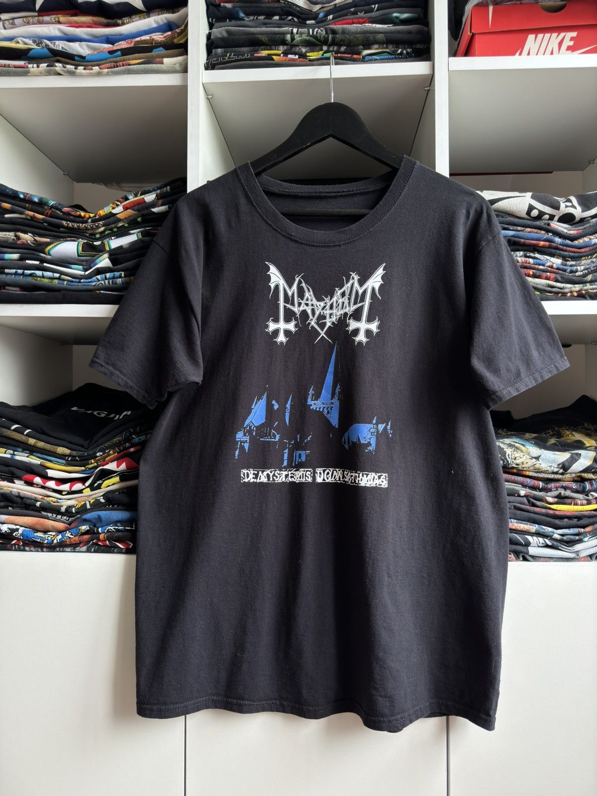 Band Tees Vintage Mayhem De Mysteriis Dom Sathanas Black Metal Tee Size US L / EU 52-54 / 3 - 1 Thumbnail
