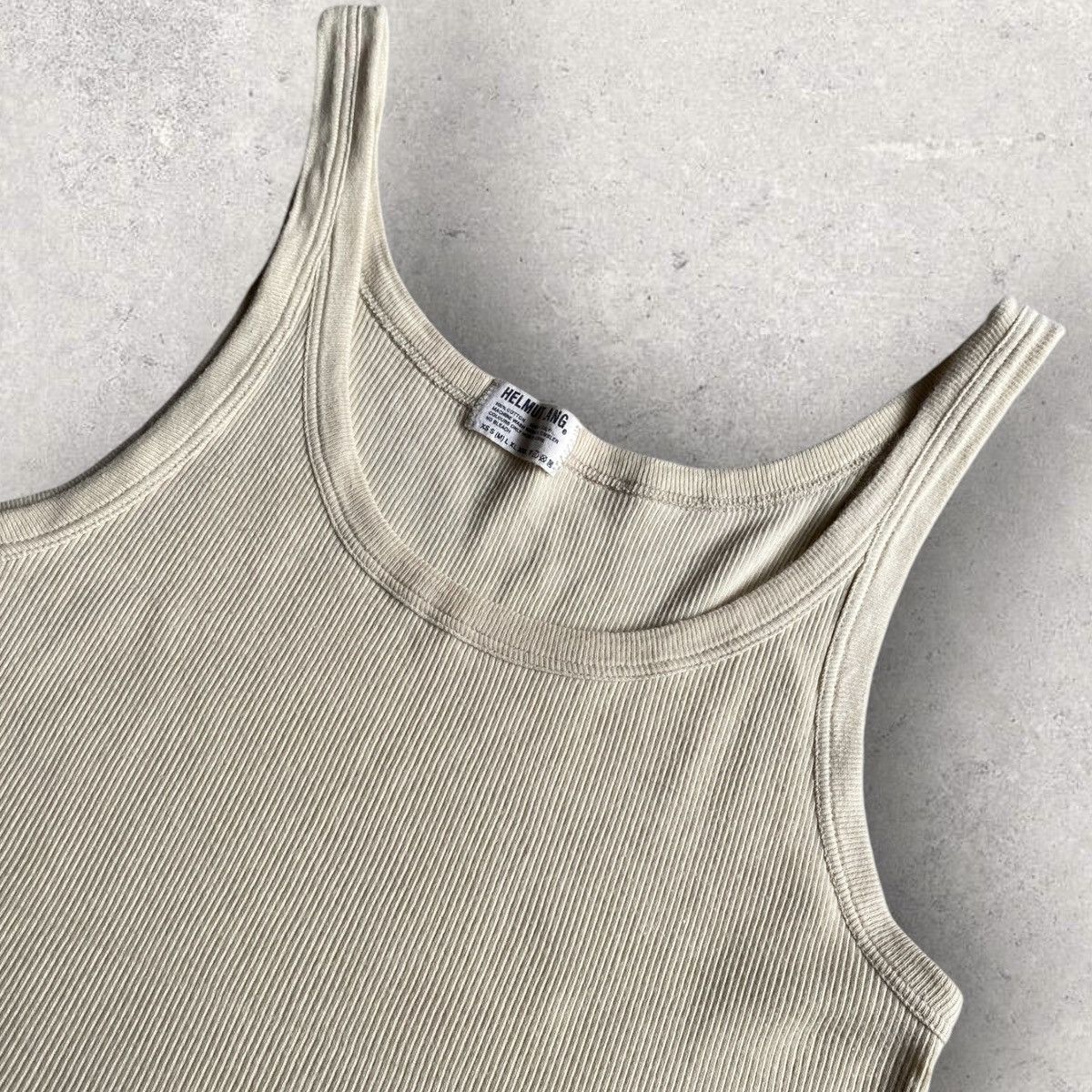 Helmut Lang Vintage 90's Archive Micro Ribbed Tank Top | Grailed