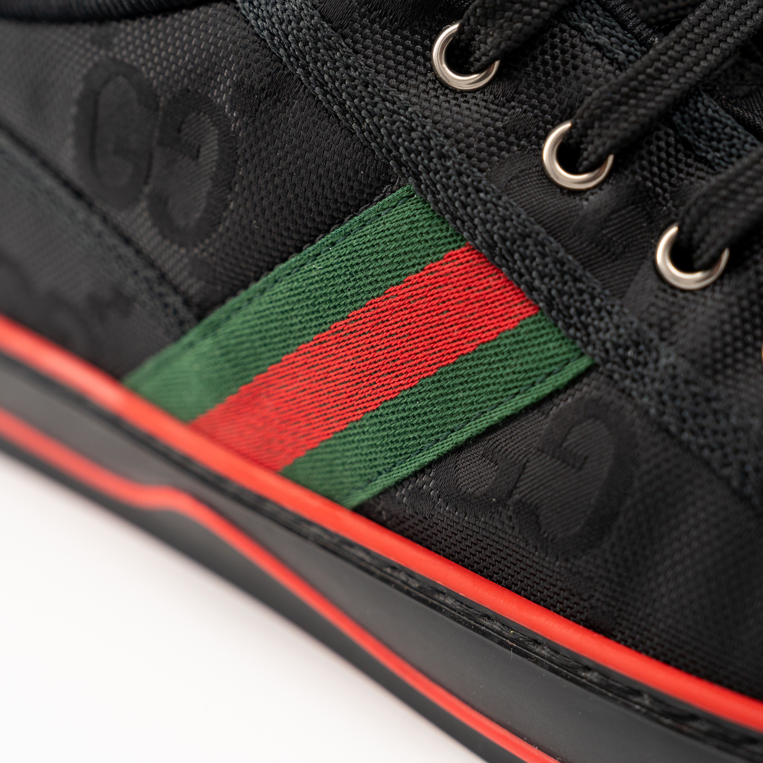 Gucci Gucci Tennis 1977 Low Black Canvas Sneakers GG Size US 13 / EU 46 - 6 Thumbnail