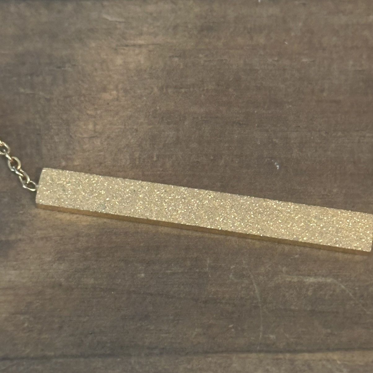 Vintage Vintage gold stainless steel textured bar necklace Size ONE SIZE - 3 Thumbnail