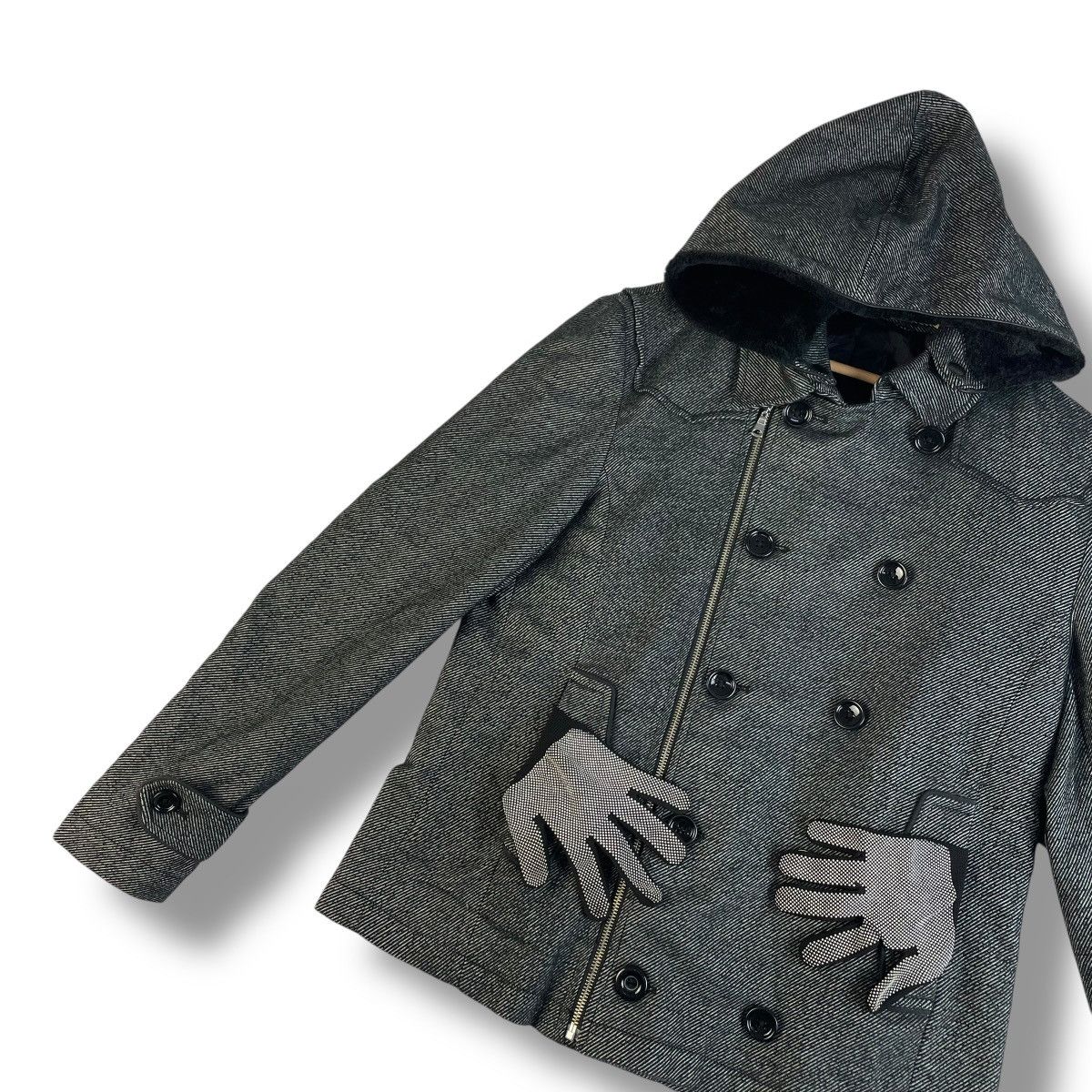 Isamu Katayama Backlash 🇯🇵 SEMANTIC DESIGN DETACHABLE FUR HOODIE PUNK GOTHIC JACKET Size US L / EU 52-54 / 3 - 8 Thumbnail