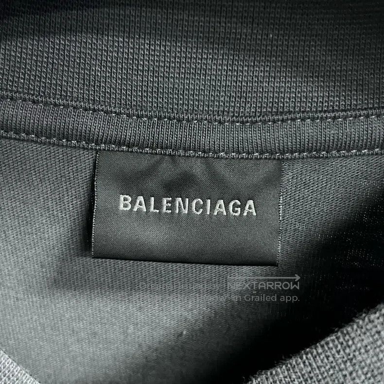 Balenciaga Balenciaga Grey letter logo print round neck short sleeve Size US XXL / EU 58 / 5 - 2 Thumbnail