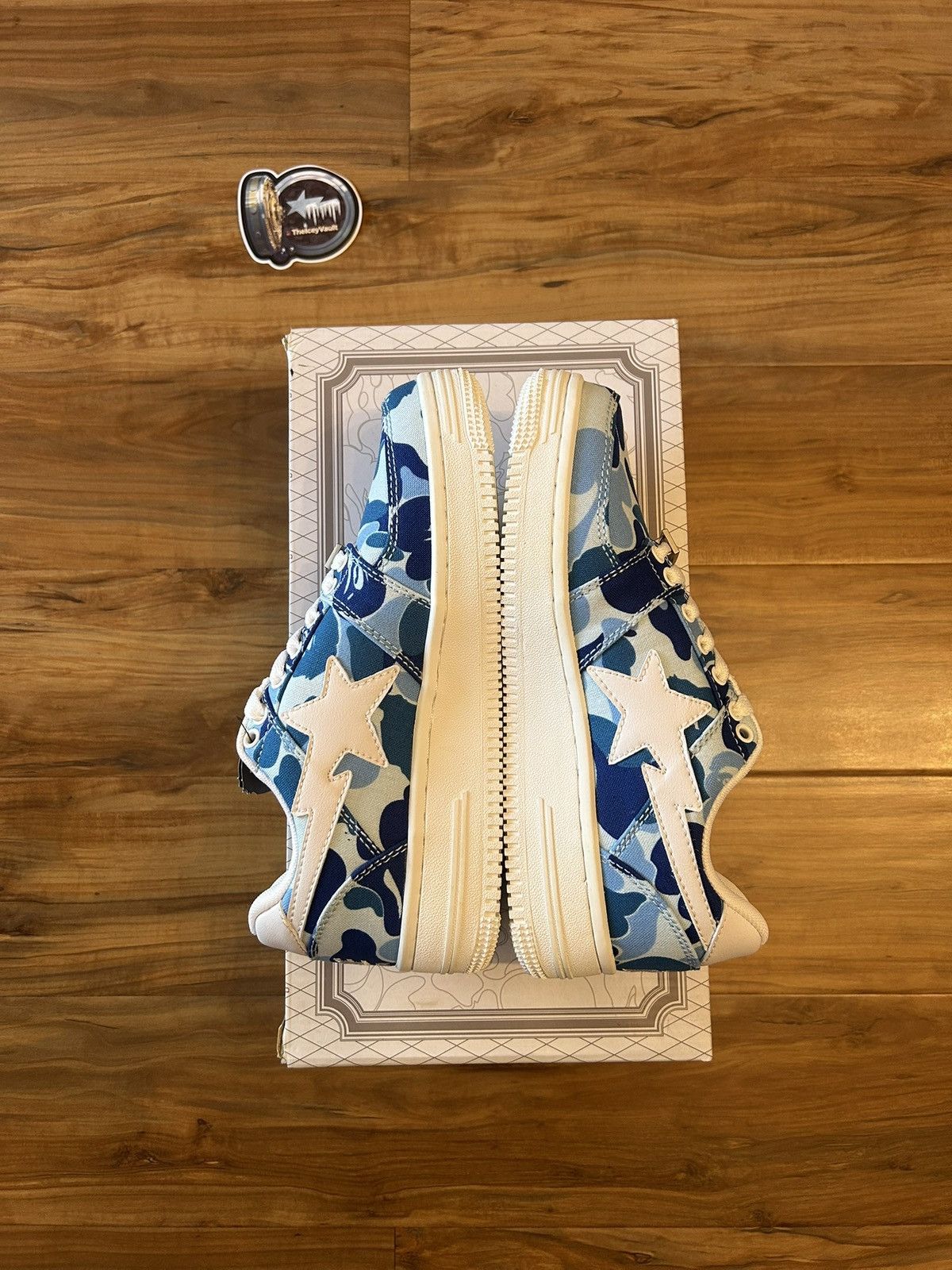Bape NEW Bape Blue ABC Camo Bapestas Size US 7 / EU 40 - 3 Thumbnail