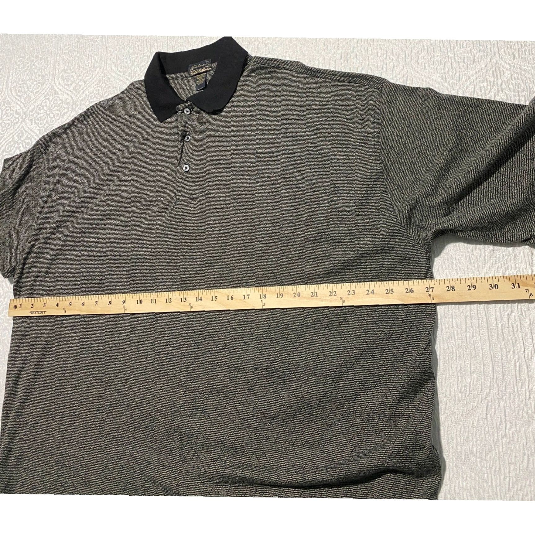 Vintage Sahara Gold Collection Polo Shirt Mens 2XL Cotton Gray Stripe Short Sleeve Collared Button Size US XXL / EU 58 / 5 - 6 Thumbnail