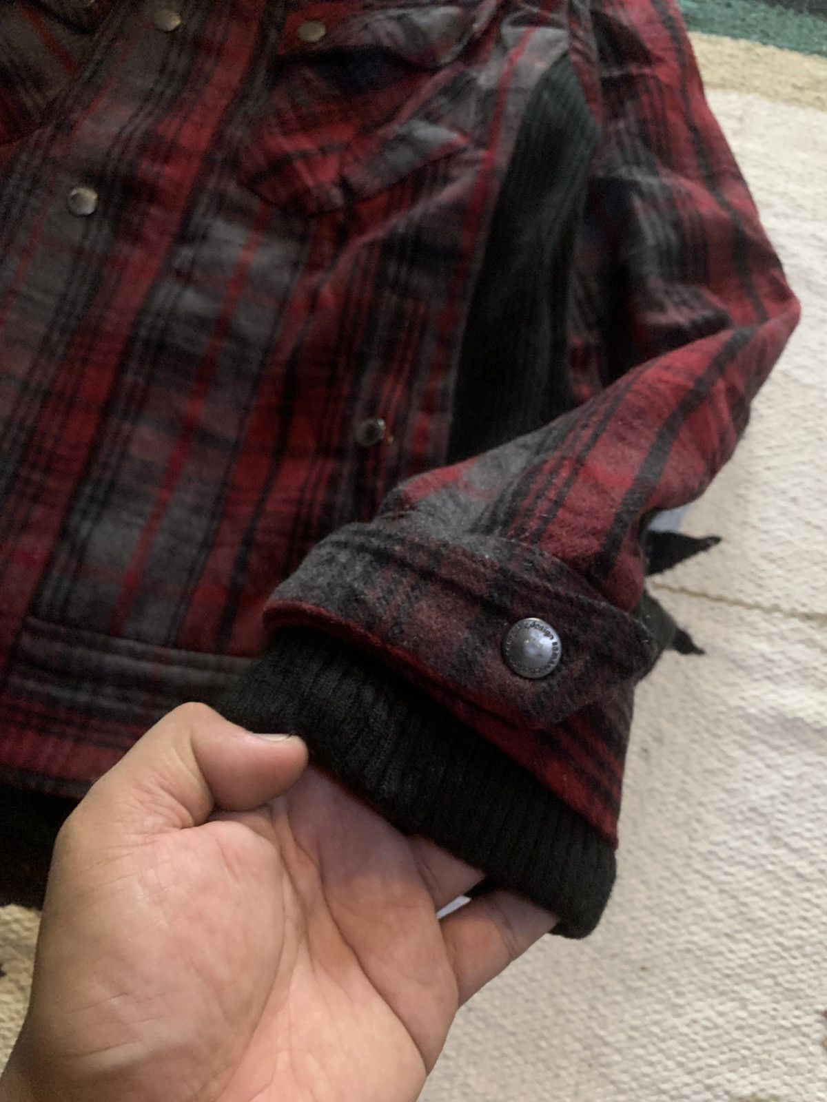 semanticdesign Semantic Fur Jacket Plaid Tartan LGB Style Japanese Size US L / EU 52-54 / 3 - 4 Thumbnail