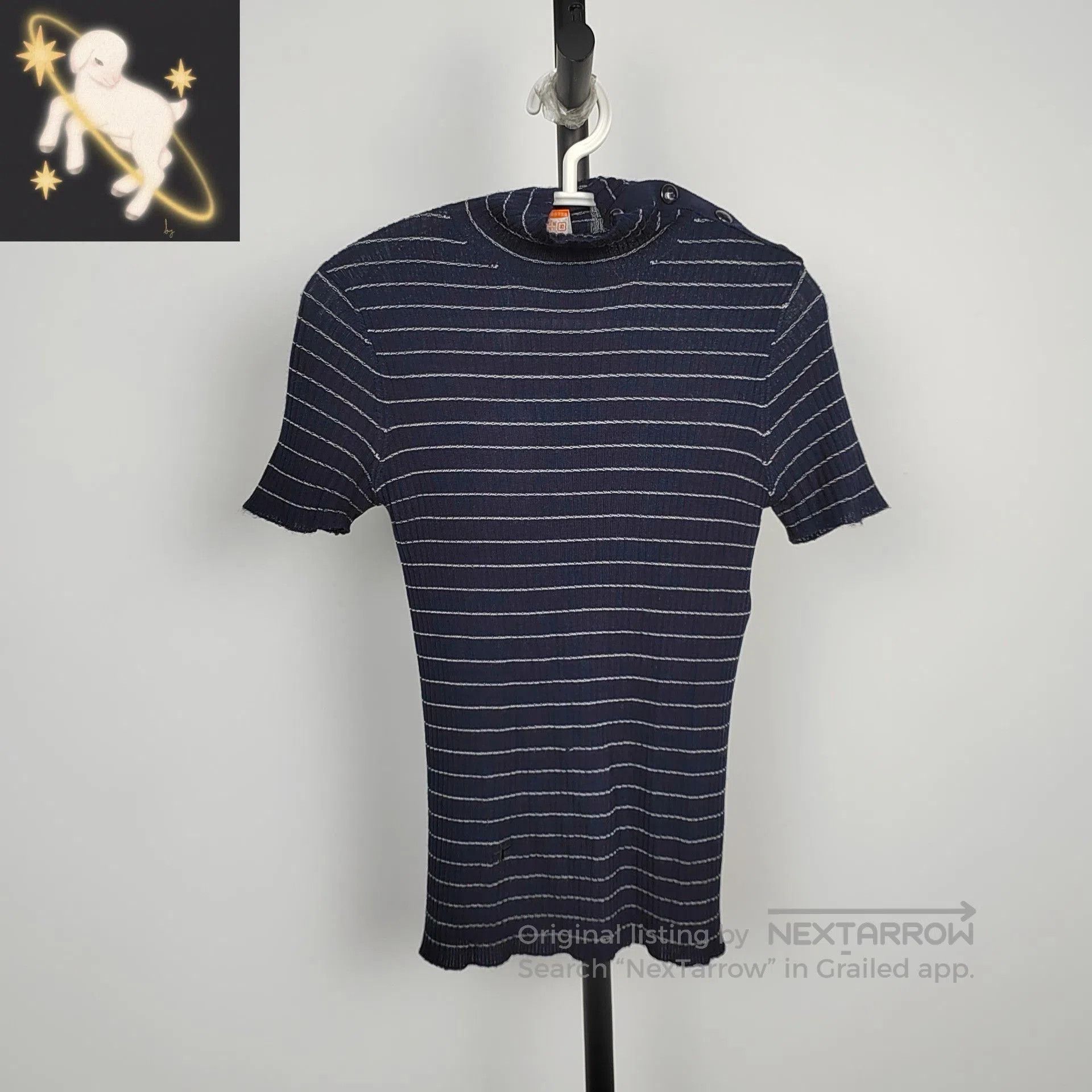 Dior Dior Bee Logo Dark Blue Striped Knit Top. Size S / US 4 / IT 40 - 1 Thumbnail