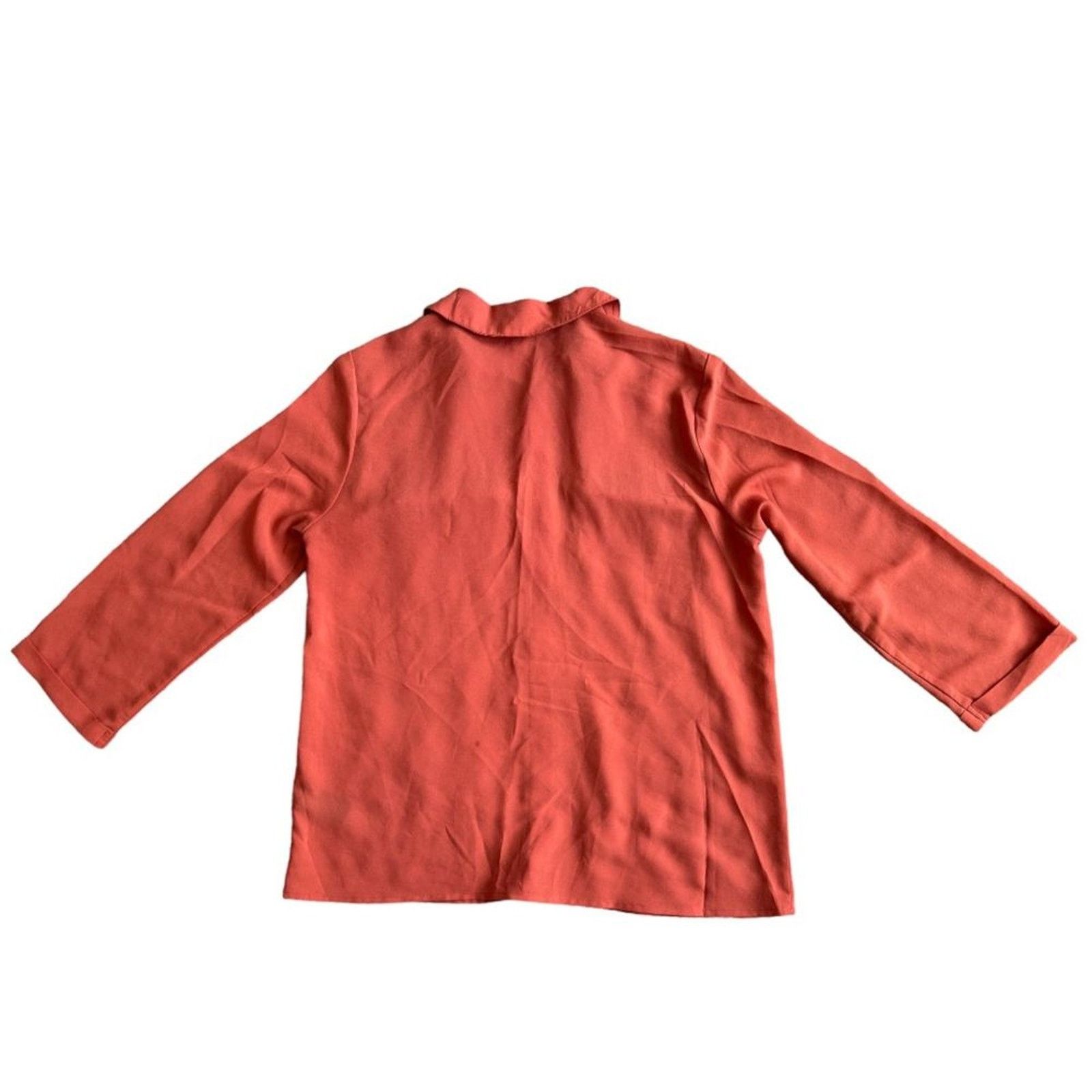 Forever 21 Forever 21 Orange Collared 3/4 Top, M Size M / US 6-8 / IT 42-44 - 3 Thumbnail