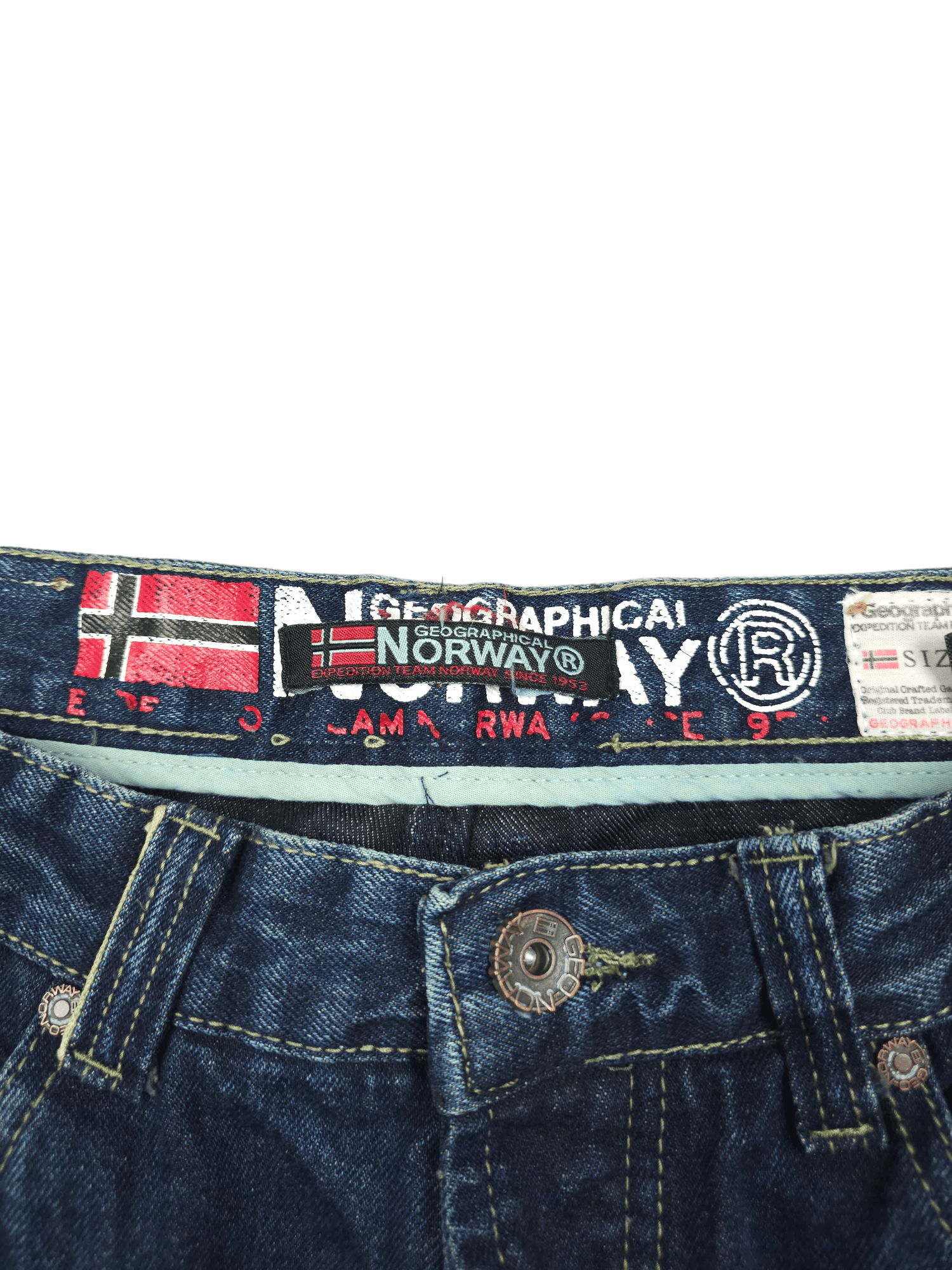 Japanese Brand 💎 Size 34/34 Washed Y2K Double Knee Denim Jeans Y2K Size US 34 / EU 50 - 12 Thumbnail
