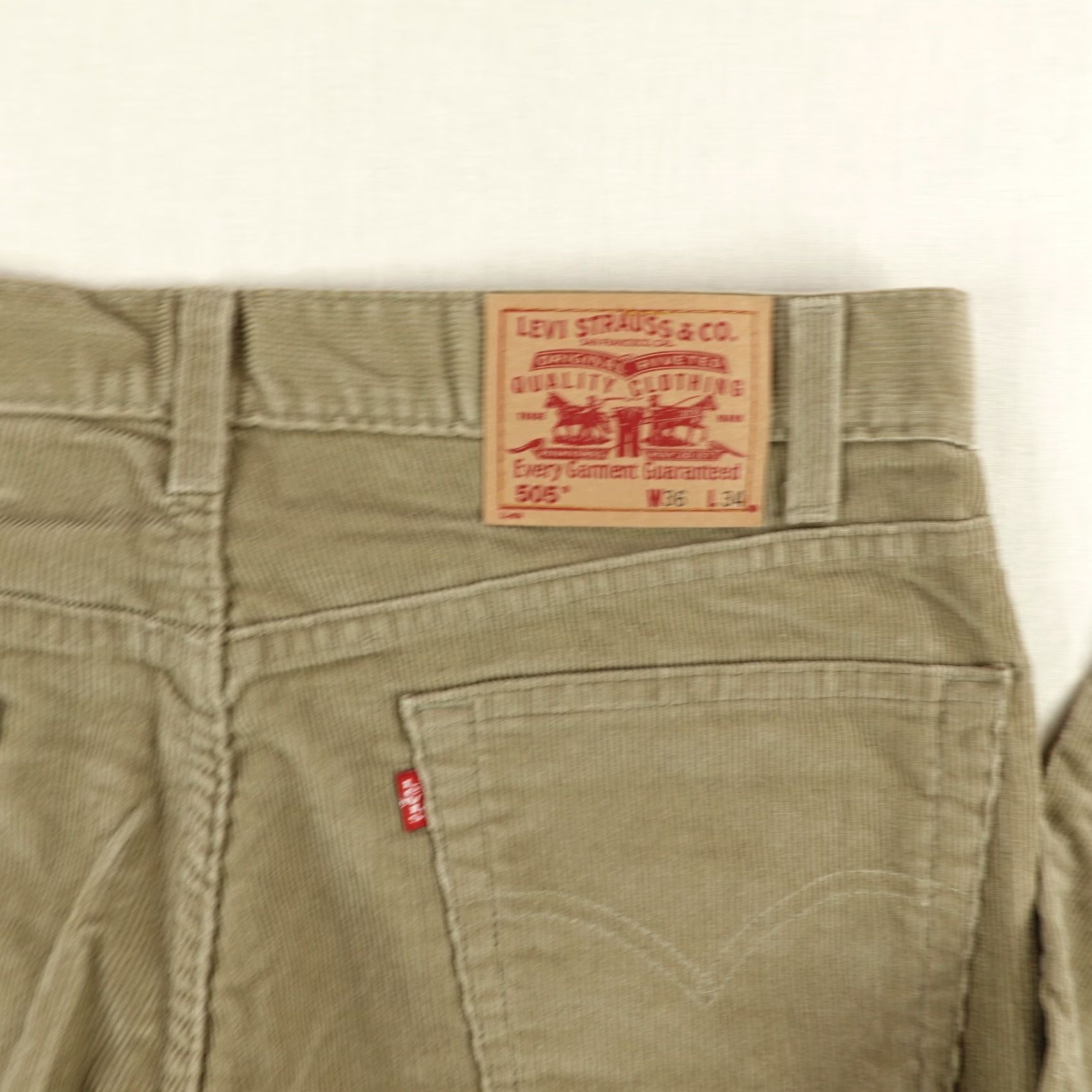 Levi's Vintage Levis Pants Mens 36x34 Brown 505 Corduroy Regular Straight Y2K Levi's 500 Series Mens Pants Brown Corduroy 36 34 Regular Vintage Size US 36 / EU 52 - 7 Thumbnail