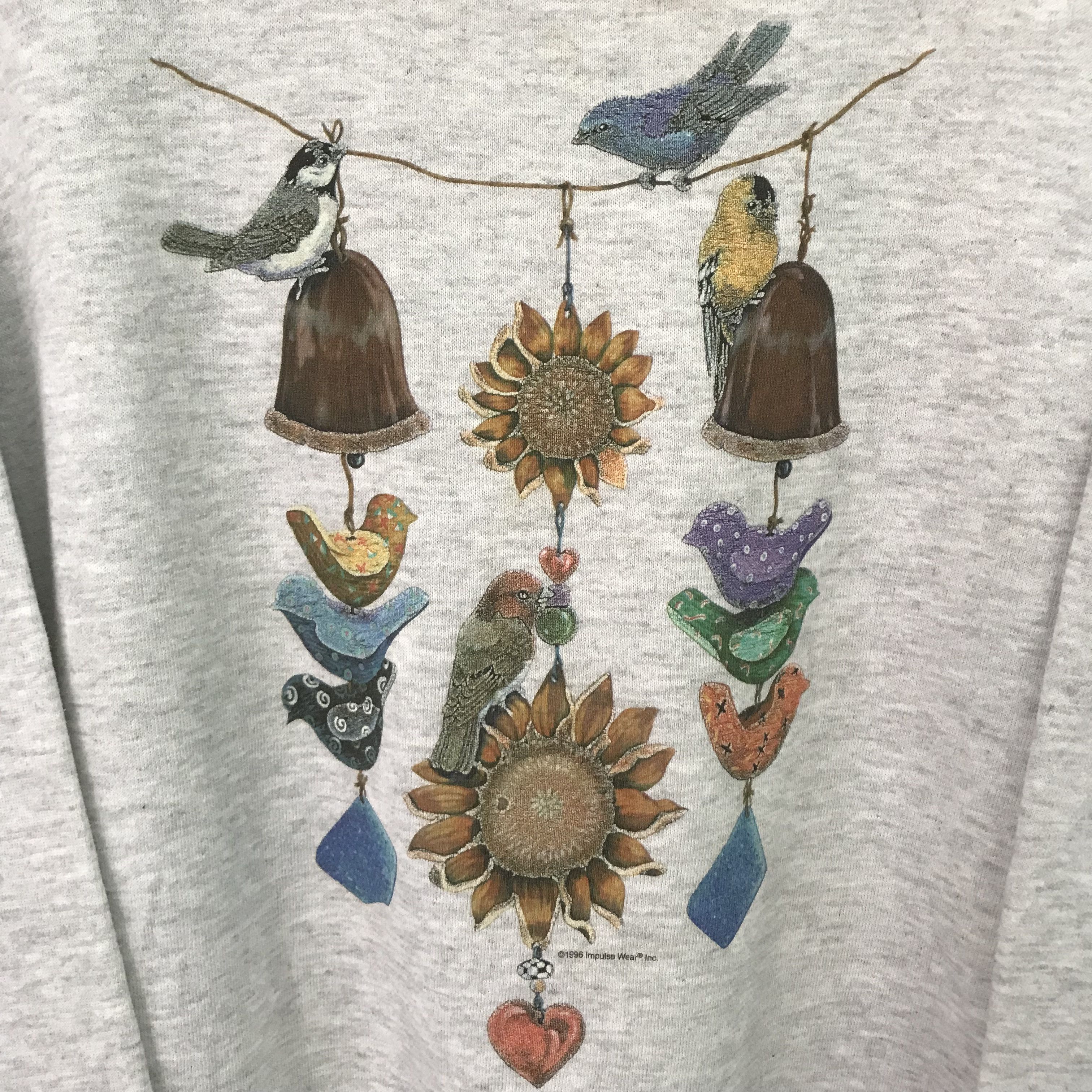 Vintage Vintage Cardinal Bird Graphic Gray Sweatshirt - 624 Size US L / EU 52-54 / 3 - 4 Thumbnail