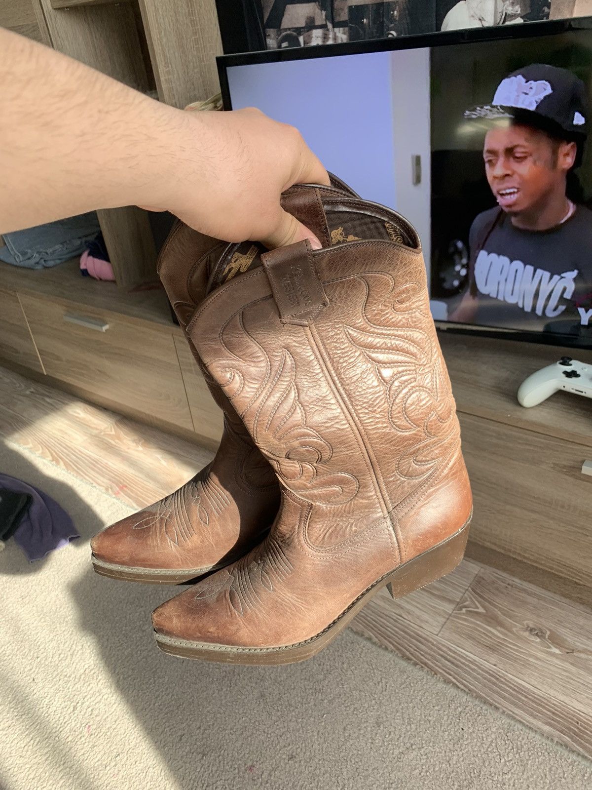 Sancho Boots Vintage Kentucky's Western Cowboy Leather Boots Size US 7.5 / EU 40-41 - 1 Thumbnail