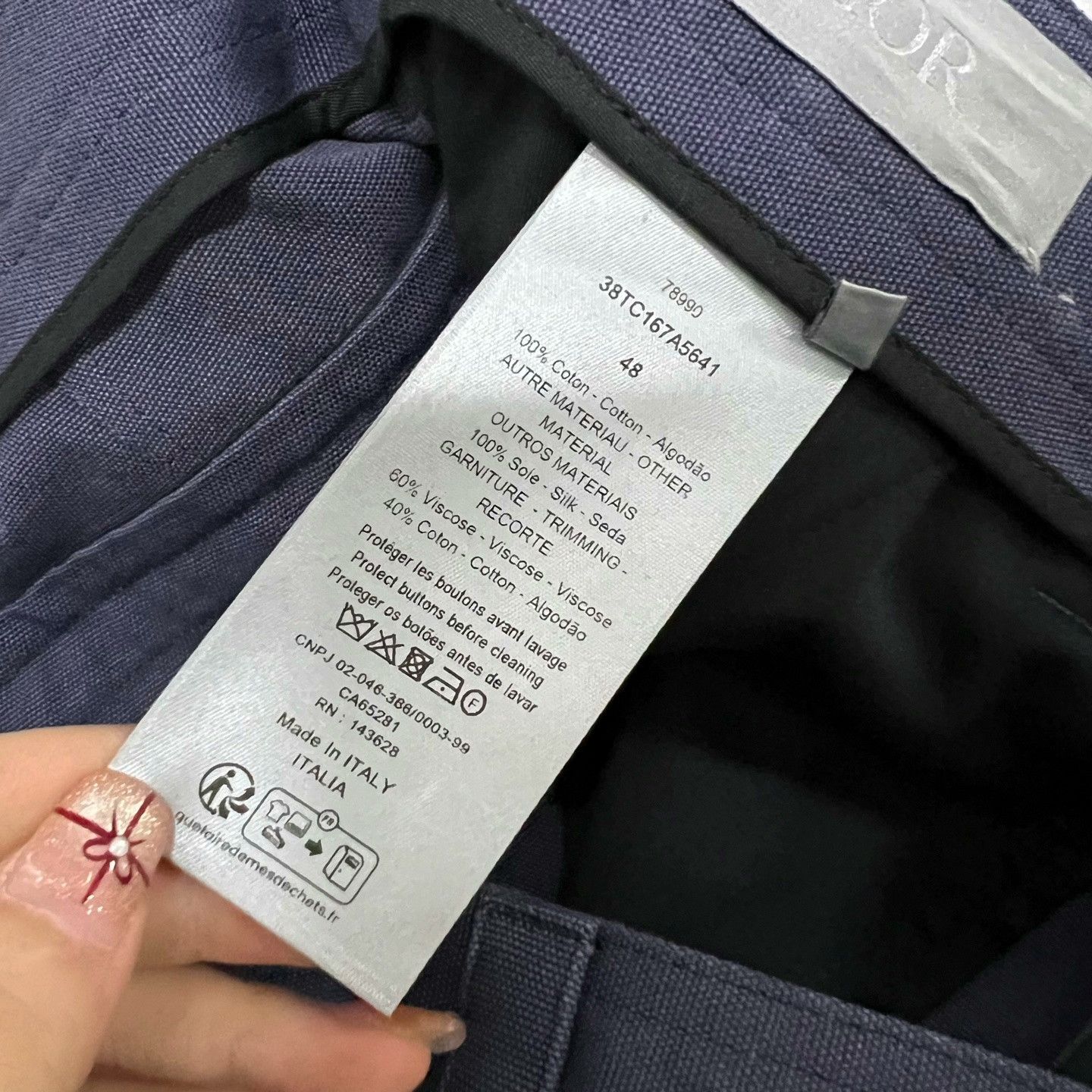 Dior Dior Solid Color Cuffed Straight Pants Size US 32 / EU 48 - 4 Thumbnail