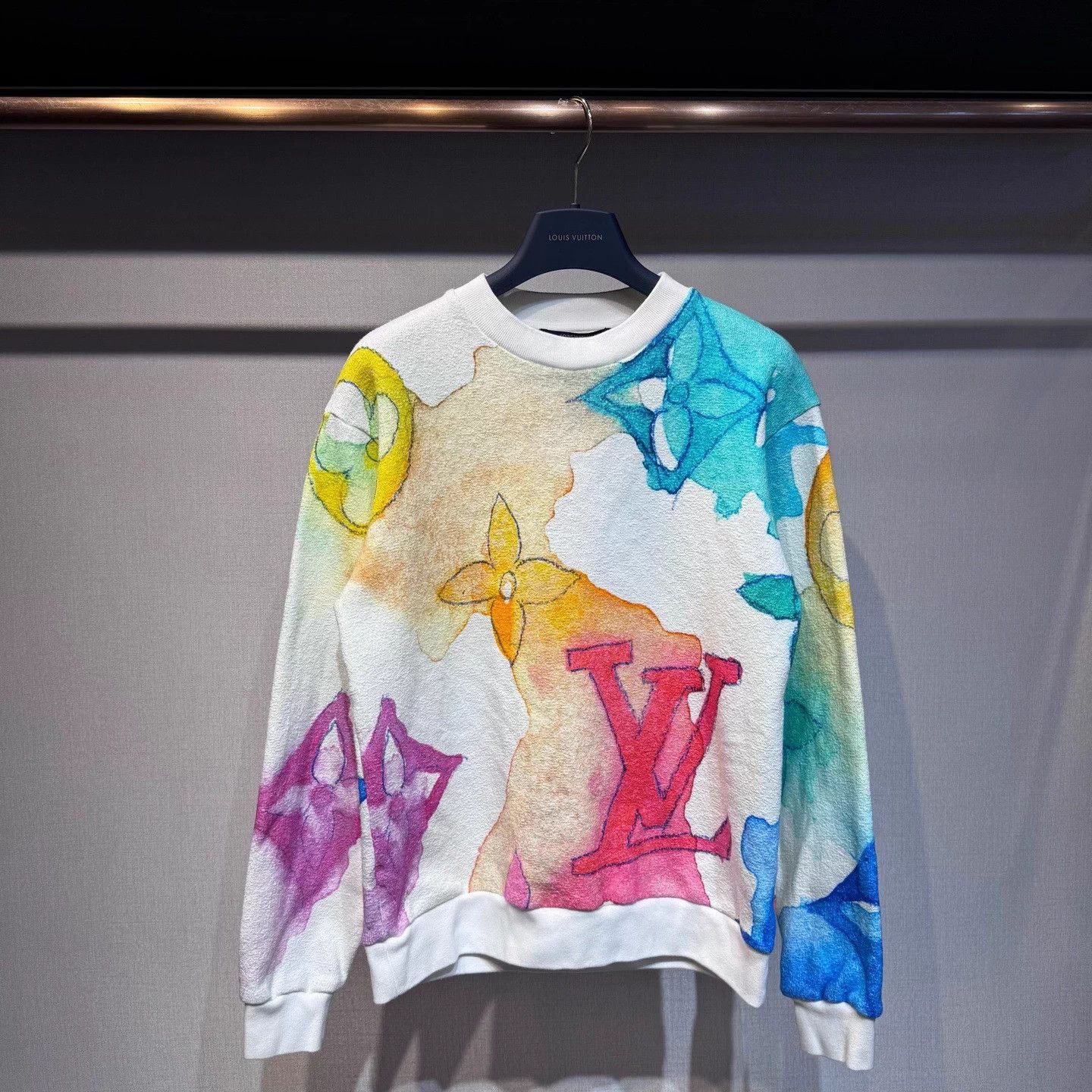 Louis Vuitton Louis Vuitton colorful ink logo knit sweater L Size L / US 10 / IT 46 - 1 Thumbnail