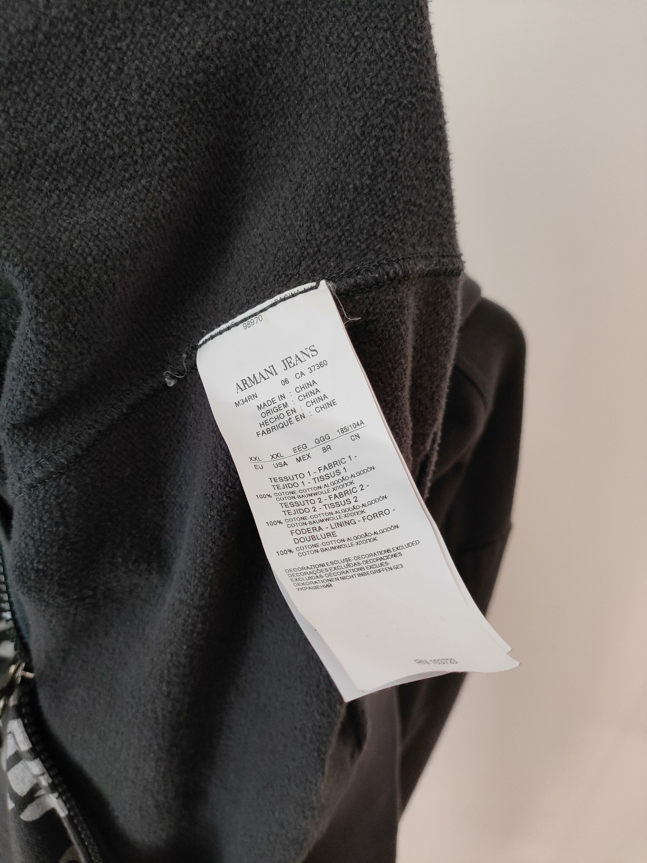 Armani y2k Armani Jeans Zip Up Hoodie Size US XXL / EU 58 / 5 - 5 Thumbnail