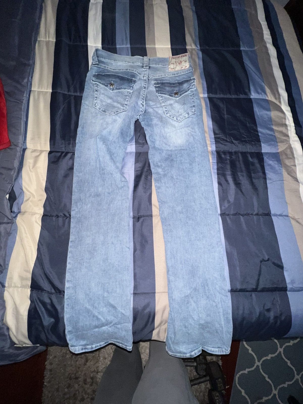 True Religion True Religion Ricky Relaxed Straight Jeans Size US 30 / EU 46 - 2 Thumbnail