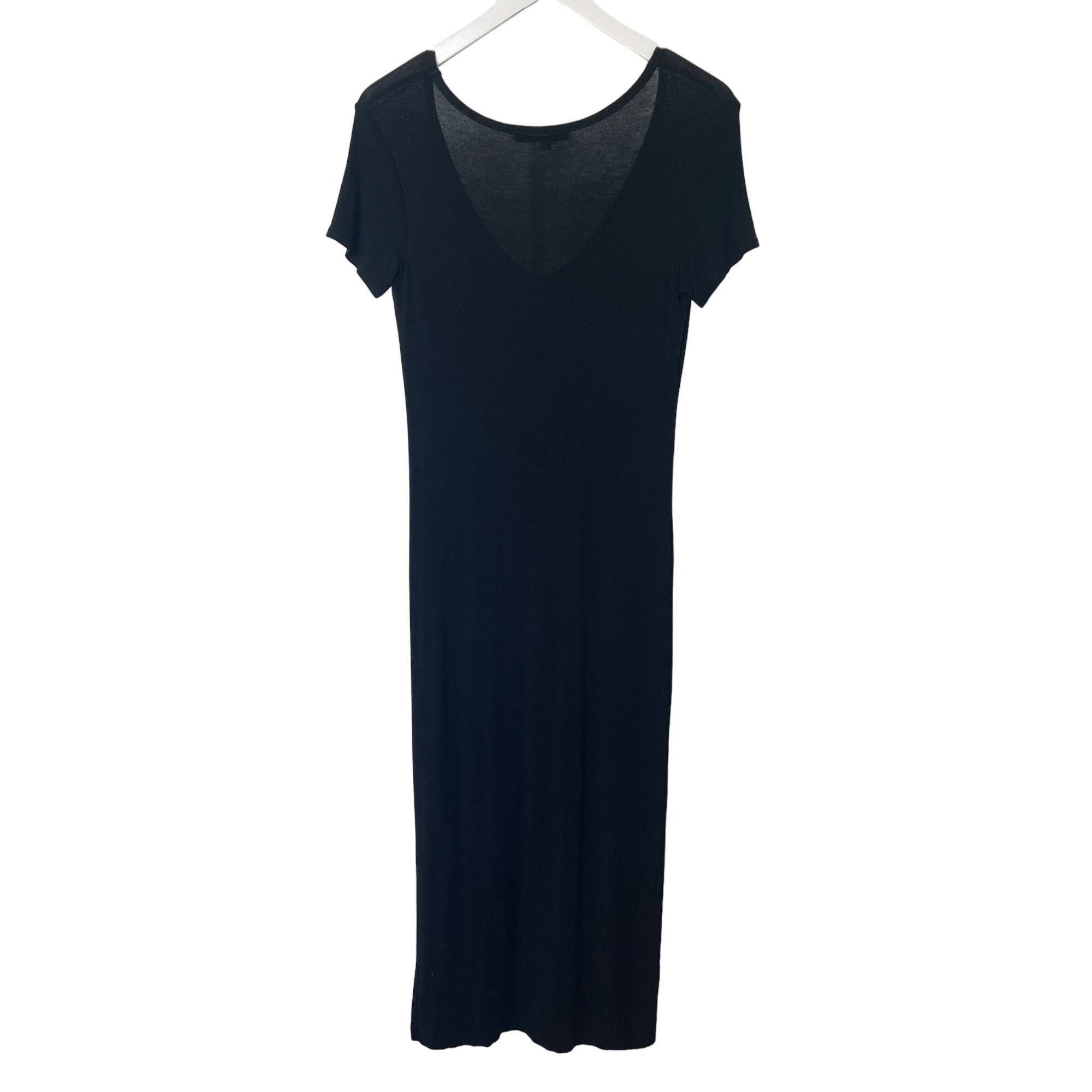 Other Velvet Torch Black V-Neck Maxi Dress With Side Slit Size S / US 4 / IT 40 - 4 Thumbnail