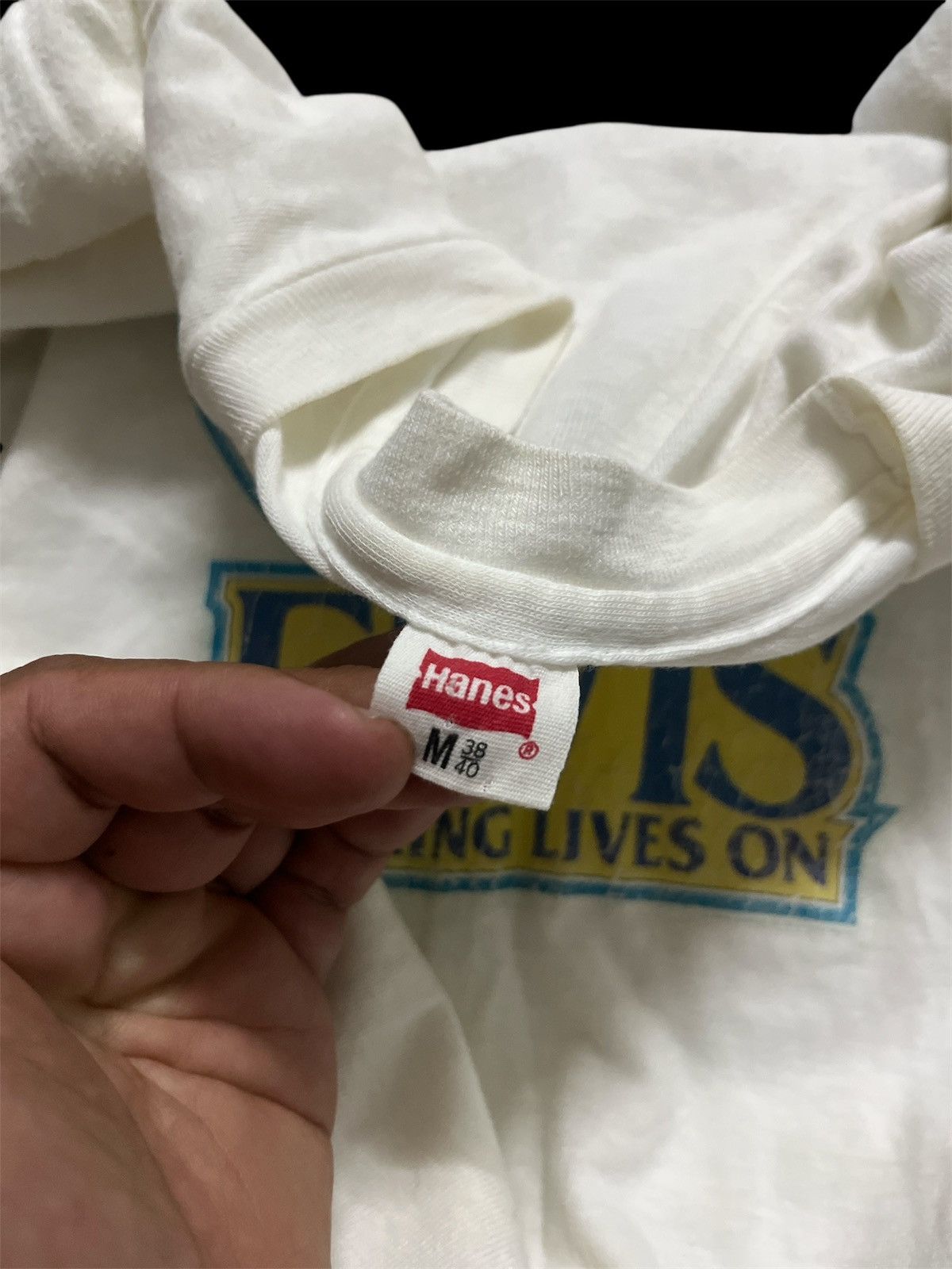 Band Tees Vintage ELVIS PRESLEY 1970s White Shirt Size US M / EU 48-50 / 2 - 7 Thumbnail