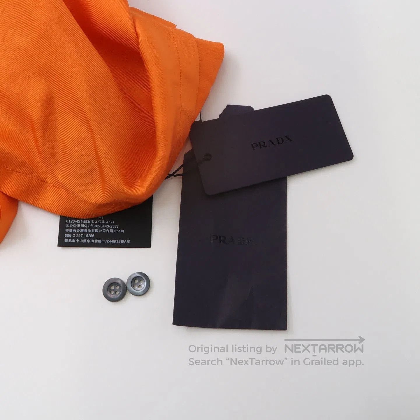 Prada Prada Silk Orange Contrast Trim Collared Shirt M. Size US M / EU 48-50 / 2 - 1 Thumbnail