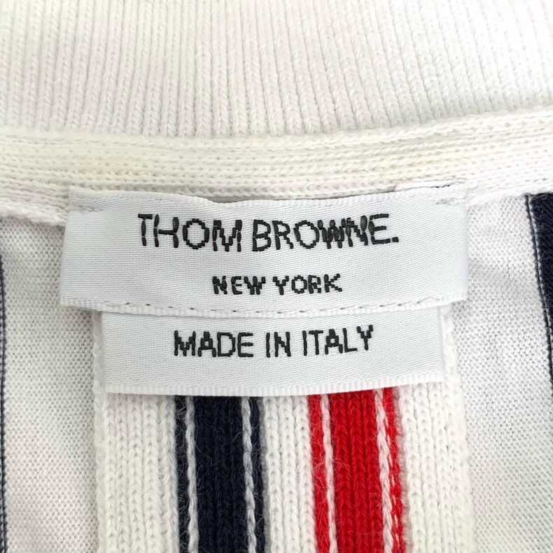 Thom Browne Thom Browne Black and white striped round-neck cotton short Size US M / EU 48-50 / 2 - 7 Thumbnail