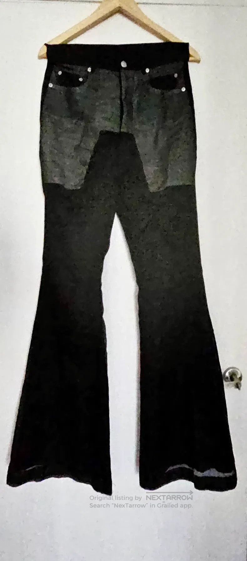 Rick Owens Rick Owens Cupro double-layer slim flared pants| Size US 28 / EU 44 - 2 Thumbnail