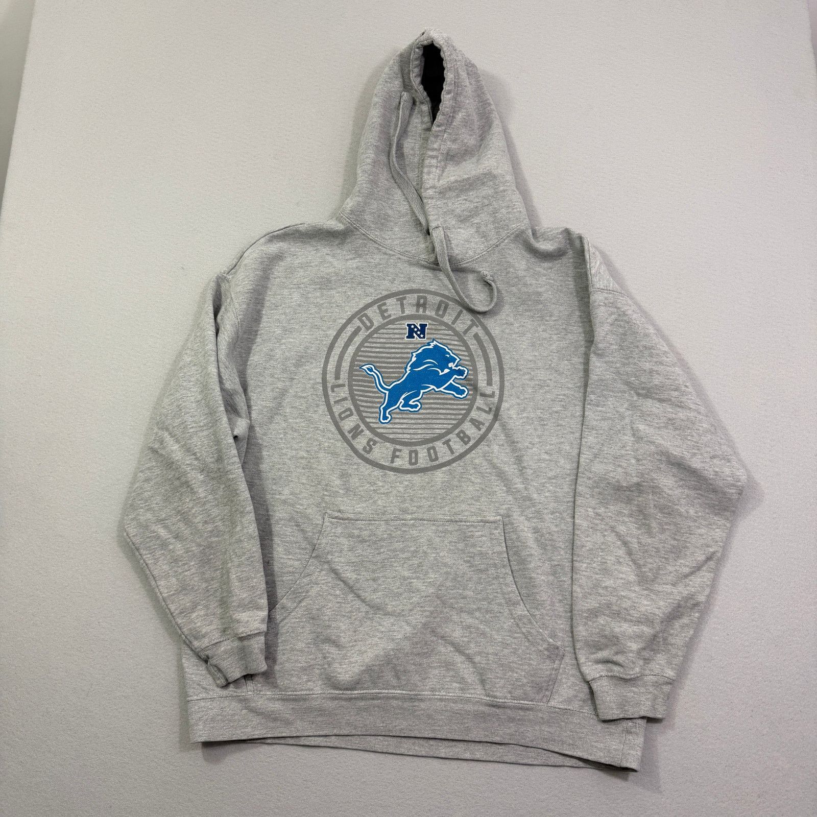 Vintage Detroit Lions Hoodie Men's Extra Large Gray Blue Pullover Size US XL / EU 56 / 4 - 1 Thumbnail