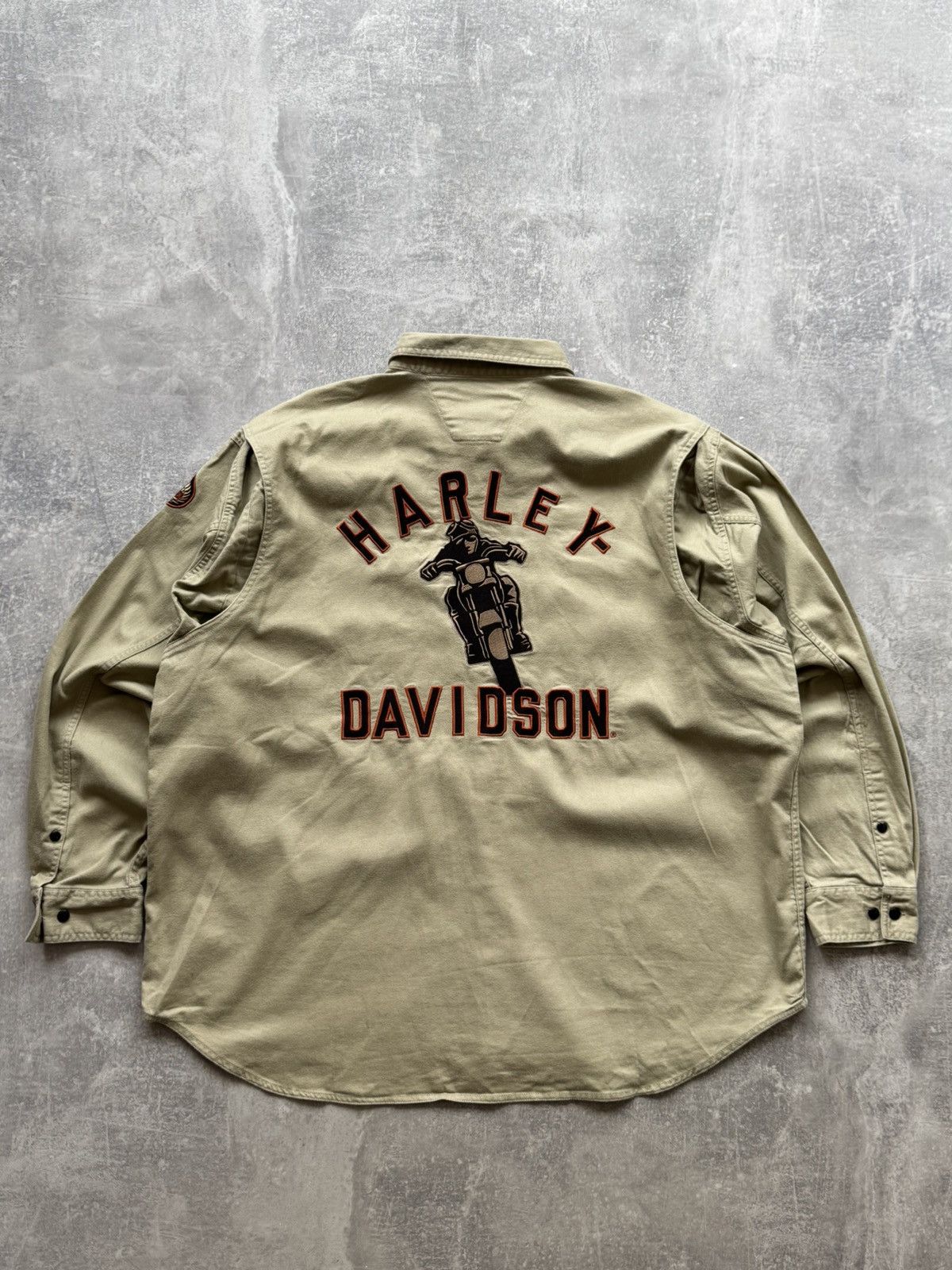 Harley Davidson HARLEY-DAVIDSON Motors Motorcycle Patch Mechanic Work Shirt Size US XXL / EU 58 / 5 - 3 Thumbnail