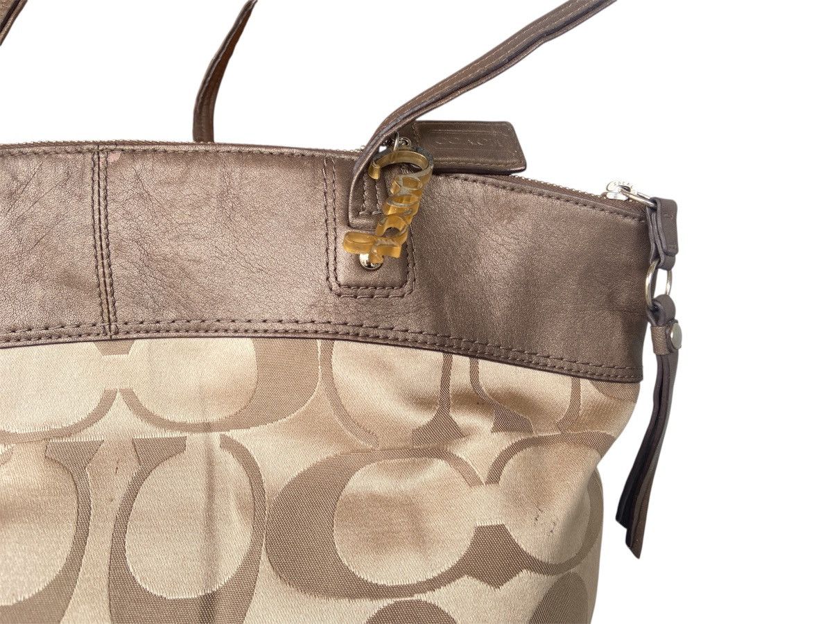 Raf Simons Authentic Coach Laura Signature Large Tote F18335-BrownBeige Size ONE SIZE - 8 Thumbnail
