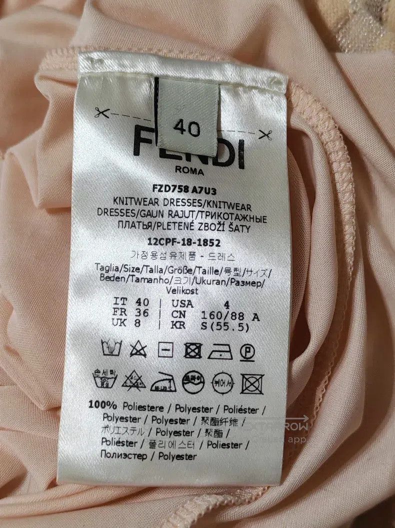 Other Fendi FF Monogram Subtle Pattern Knit Midi Dress Size XS / US 0-2 / IT 36-38 - 4 Thumbnail