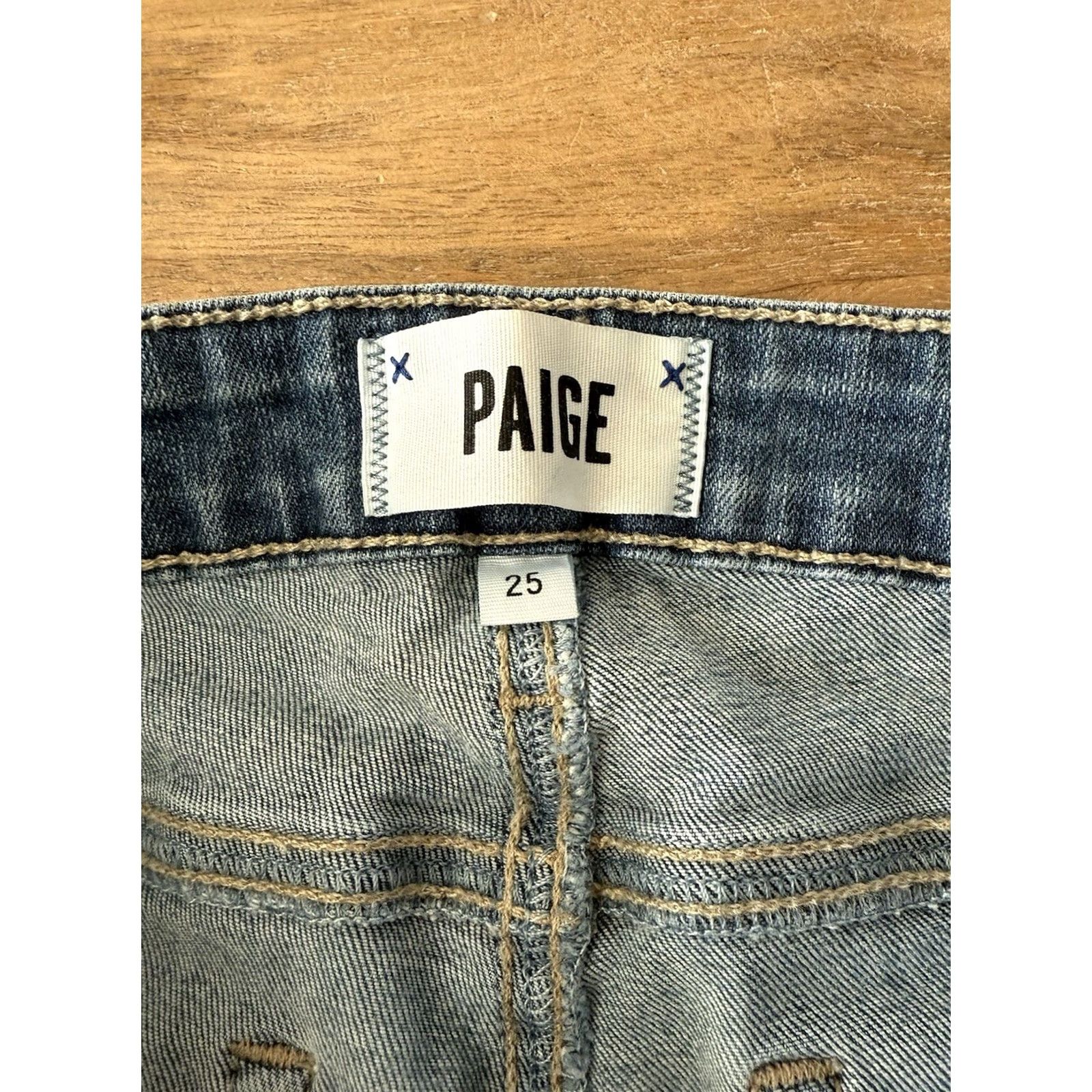 Paige Paige Verdugo Ankle Jeans Womens 25 Jeans Blue Light Wash Slim Stretch Denim Regular 5-Pocket Mens? Size 42" / US 20 - 3 Thumbnail