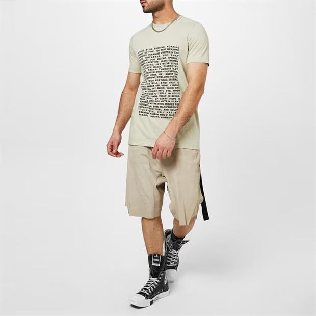 Rick Owens o1g2r1mq0624 T-Shirts in Pearl & Black Size US M / EU 48-50 / 2 - 3 Thumbnail