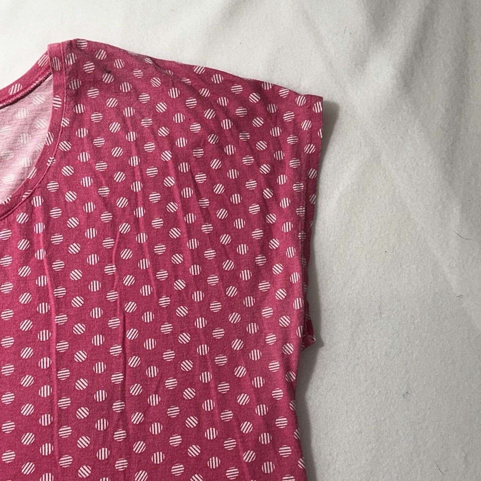 Chicos Chico's XL Pink Polka Dot Lightweight Pullover T Shirt Size XL / US 12-14 / IT 48-50 - 4 Thumbnail