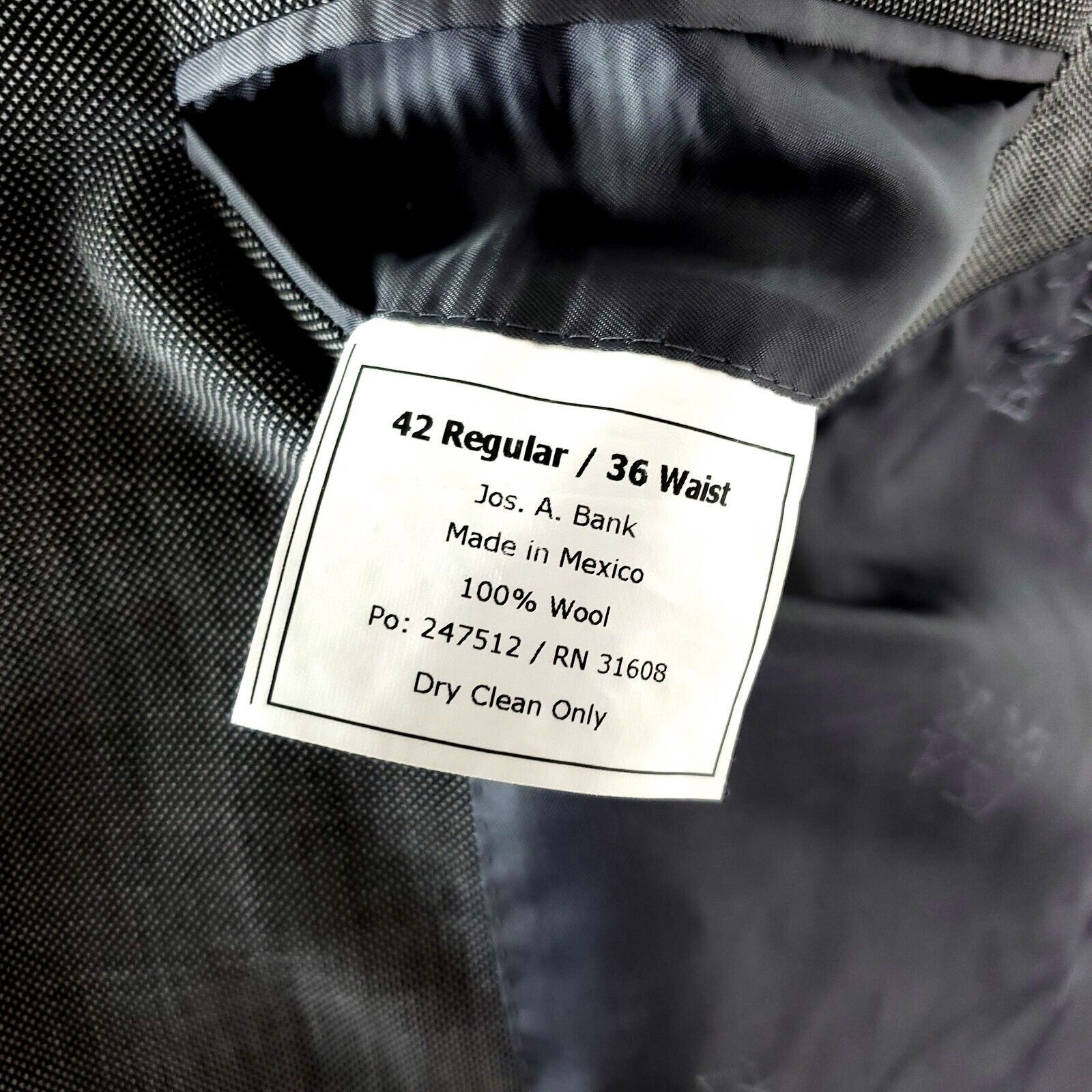 Jos. A. Bank Jos A Bank Signature Gold Wool 2 Button Suit Jacket 40S Whit Size 40S - 8 Thumbnail