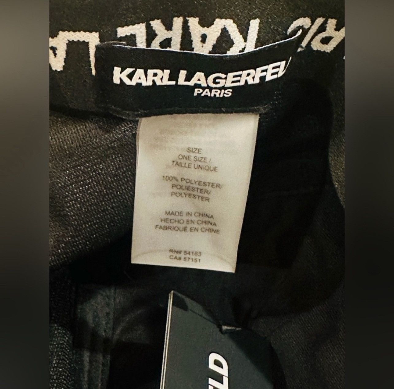 Karl Lagerfeld KARL LAGERFELD Paris Black Logo Cate Pin Charms Baseball Cap Size ONE SIZE - 4 Thumbnail