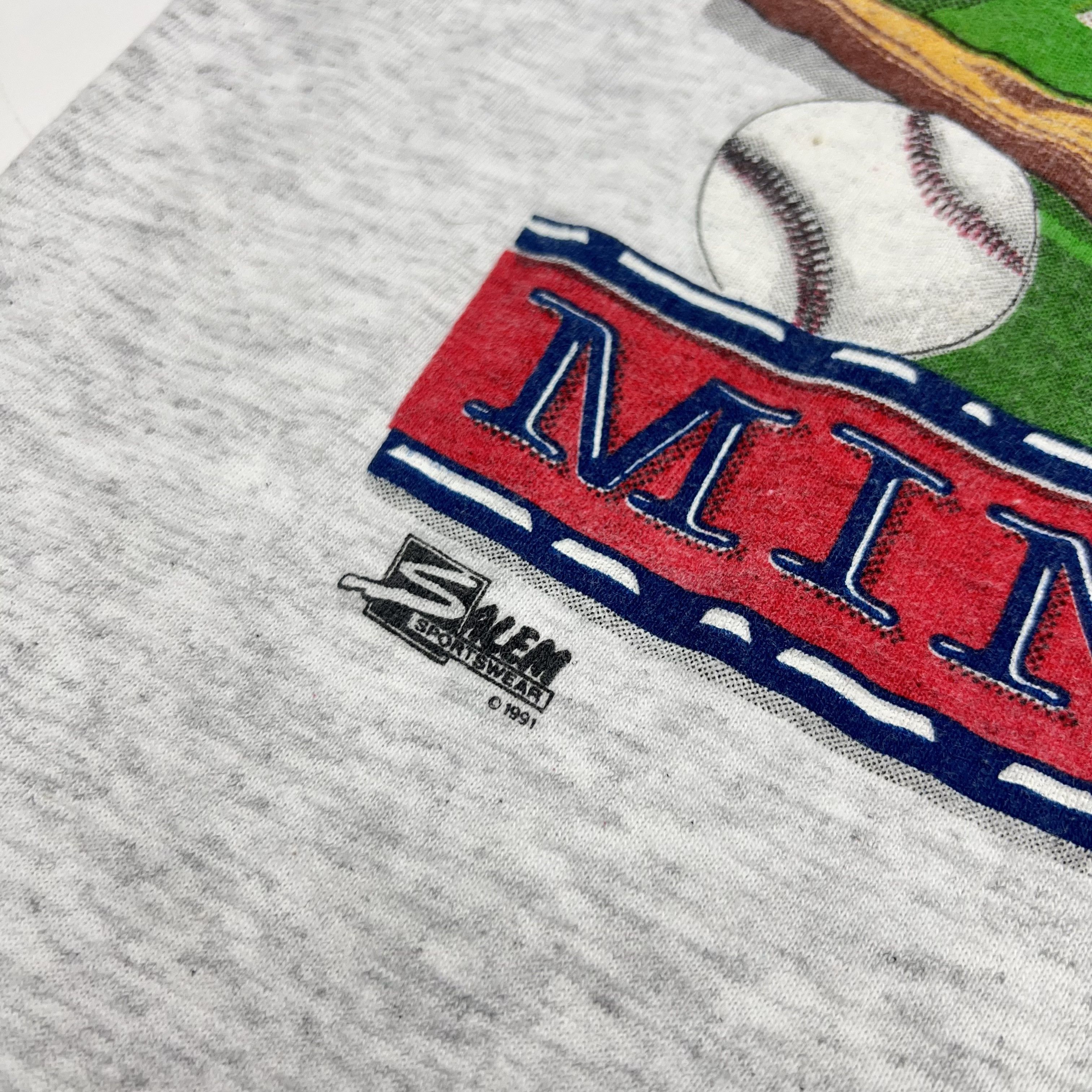 MLB × Salem Sportswear Minnesota Twins 90’s Salem Single Stitch Graphic T-Shirt Size US L / EU 52-54 / 3 - 5 Thumbnail
