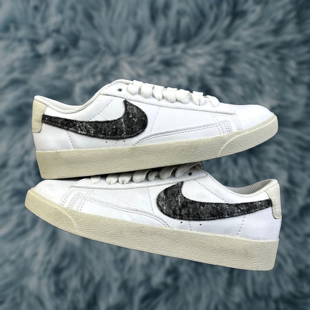 Nike Nike Blazer Low SE Shoe Womens 6 White Black 2021 Recycled Wool Pack Size M / US 6-8 / IT 42-44 - 1 Thumbnail