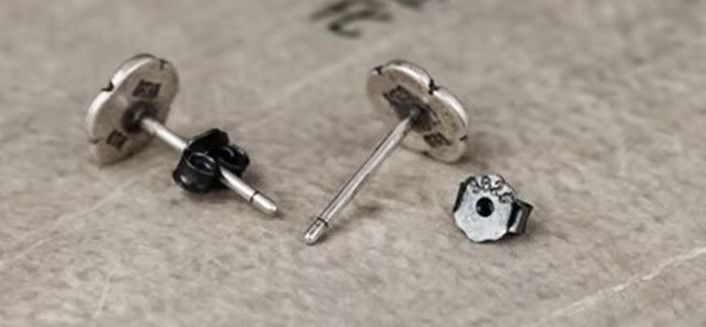Jewelry Silver Vintage Rose Flower Stud Earrings for Men Women Size ONE SIZE - 4 Thumbnail