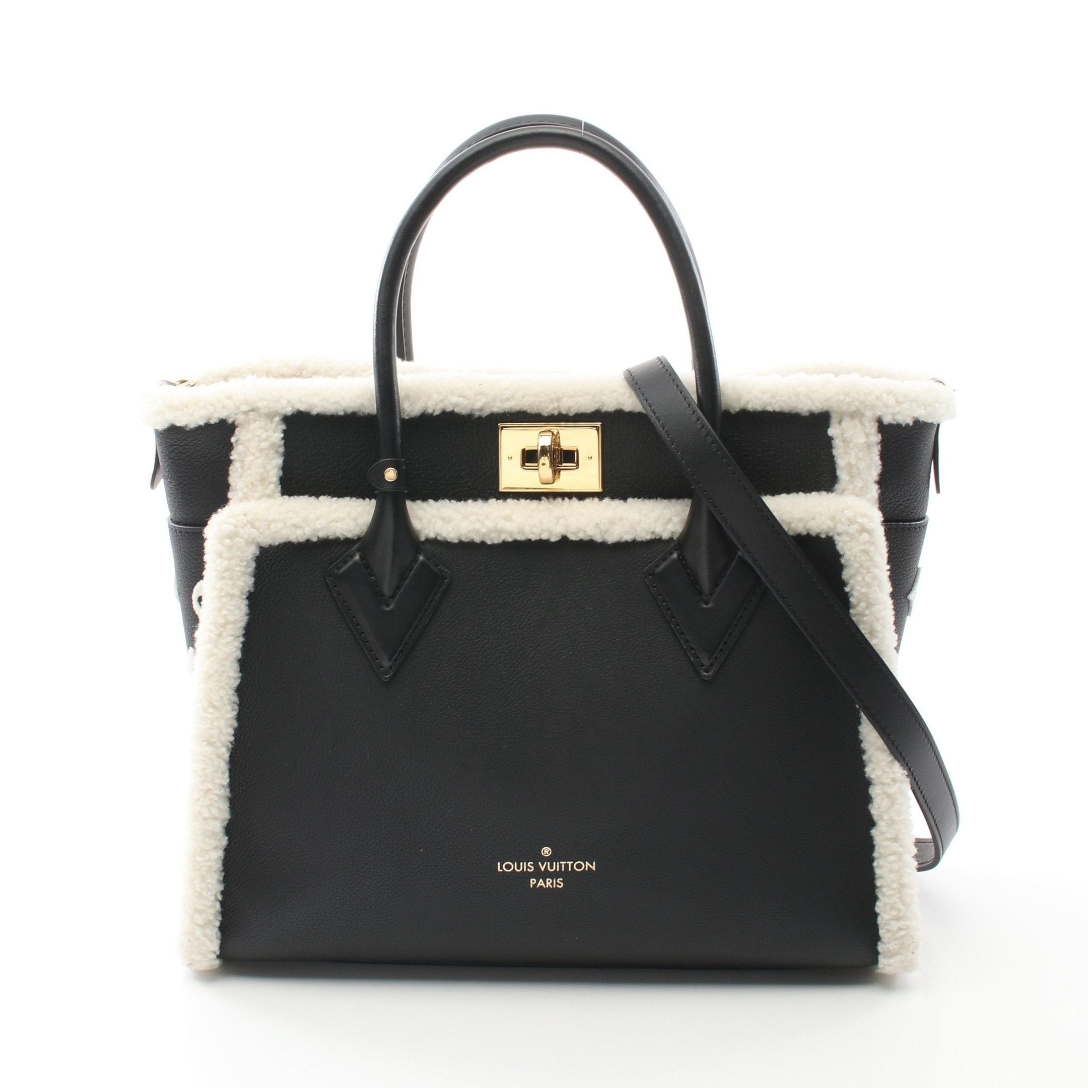 Louis Vuitton Louis Vuitton On My Side Mm Handbag Taurillon Leather Black Size ONE SIZE - 1 Thumbnail