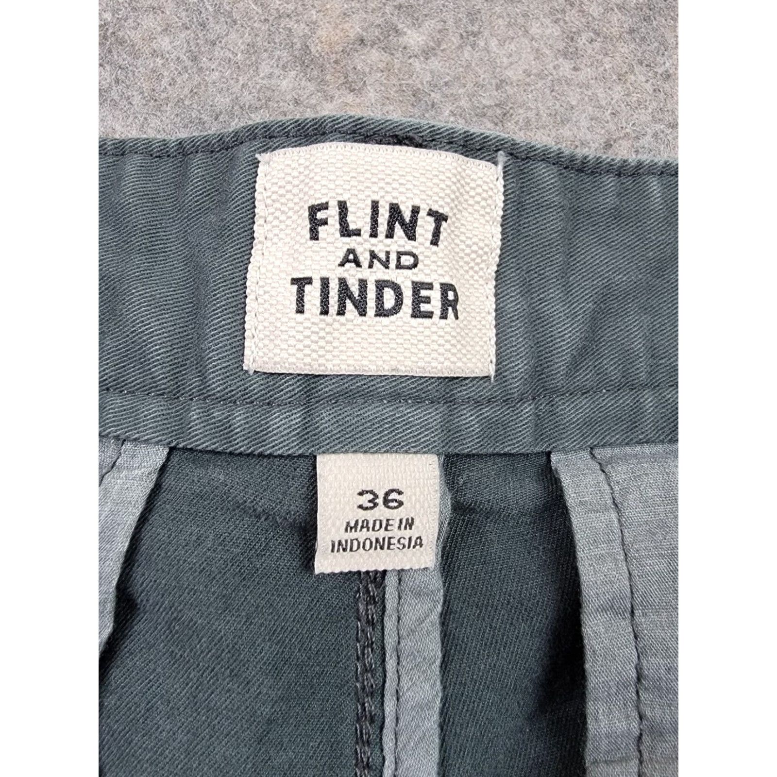 Flint And Tinder Flint and Tinder Shorts Mens 36 Green Flat Front Chino 9'' Inseam Size US 36 / EU 52 - 3 Thumbnail