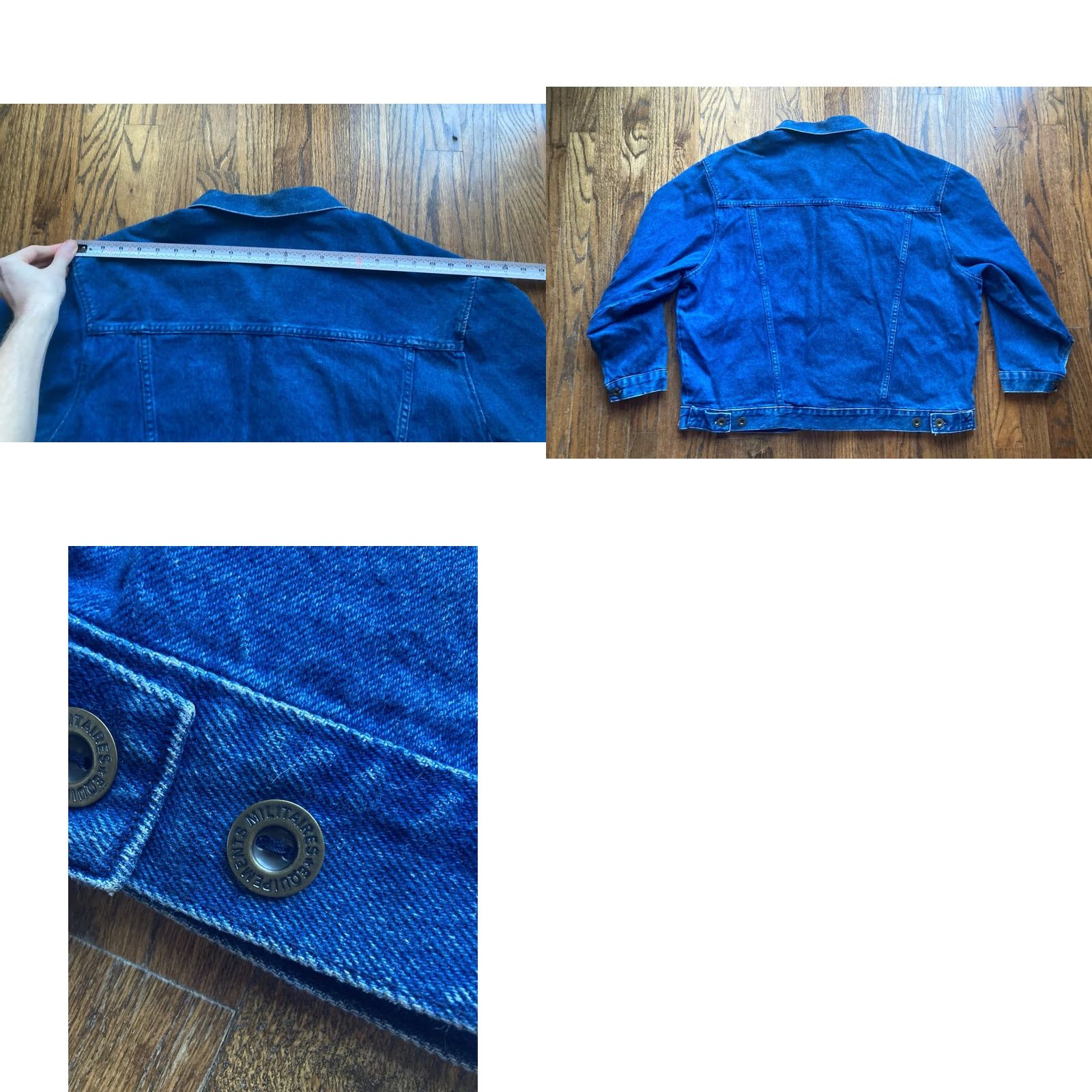 Denime VINTAGE Denim Jacket Womens Plus 20 Blue USA Made Boxy Fit Jacket Size 42" / US 20 - 9 Thumbnail