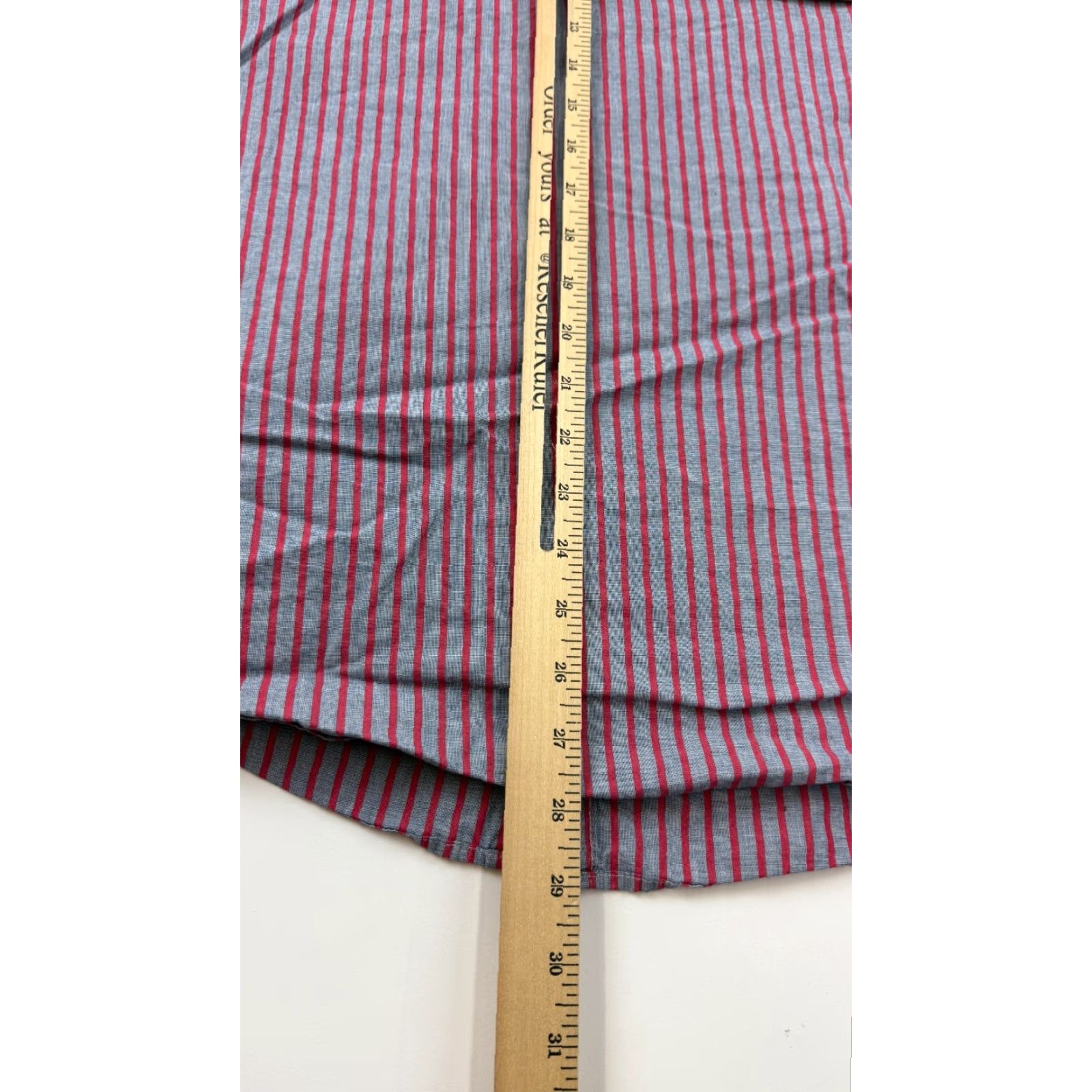 Ben Sherman Ben Sherman Shirt Mens 2XL Gray Red Striped Long Sleeve Button-Down Collared Shirt Casual Outdoor Pocketed Mens 2XL Size US XXL / EU 58 / 5 - 7 Thumbnail