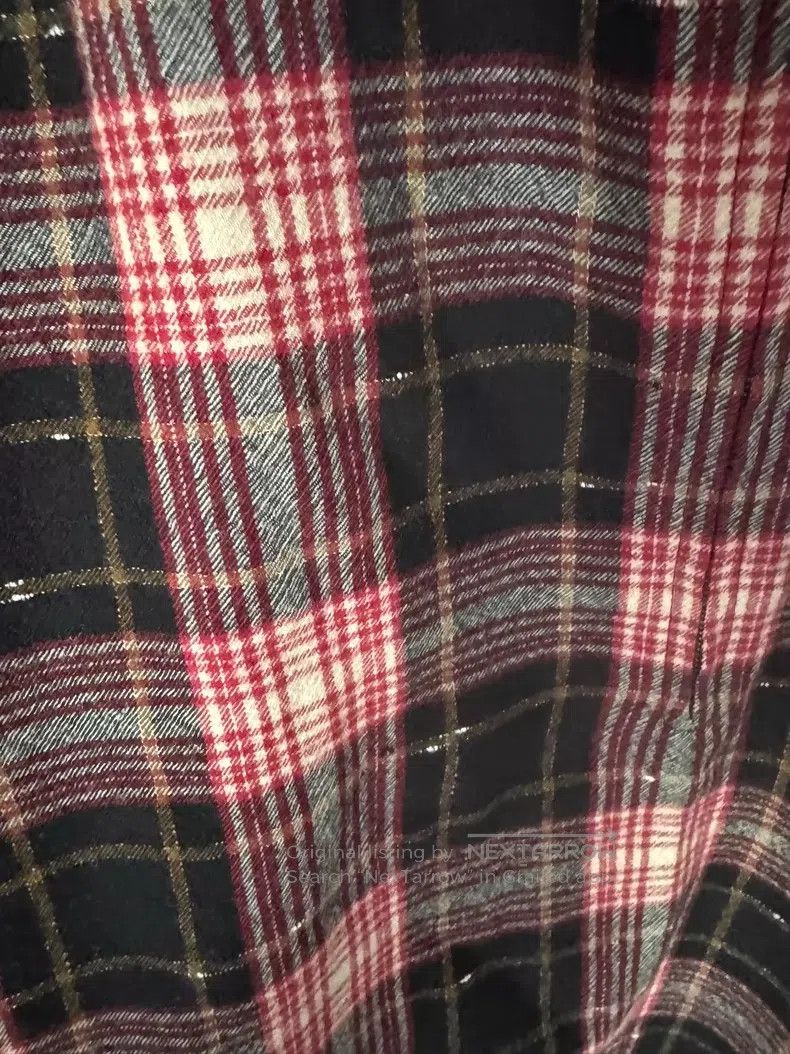 Saint Laurent Paris Saint Laurent Paris Black and Red Plaid Semi-Zip Old Faded Size US XS / EU 42 / 0 - 3 Thumbnail