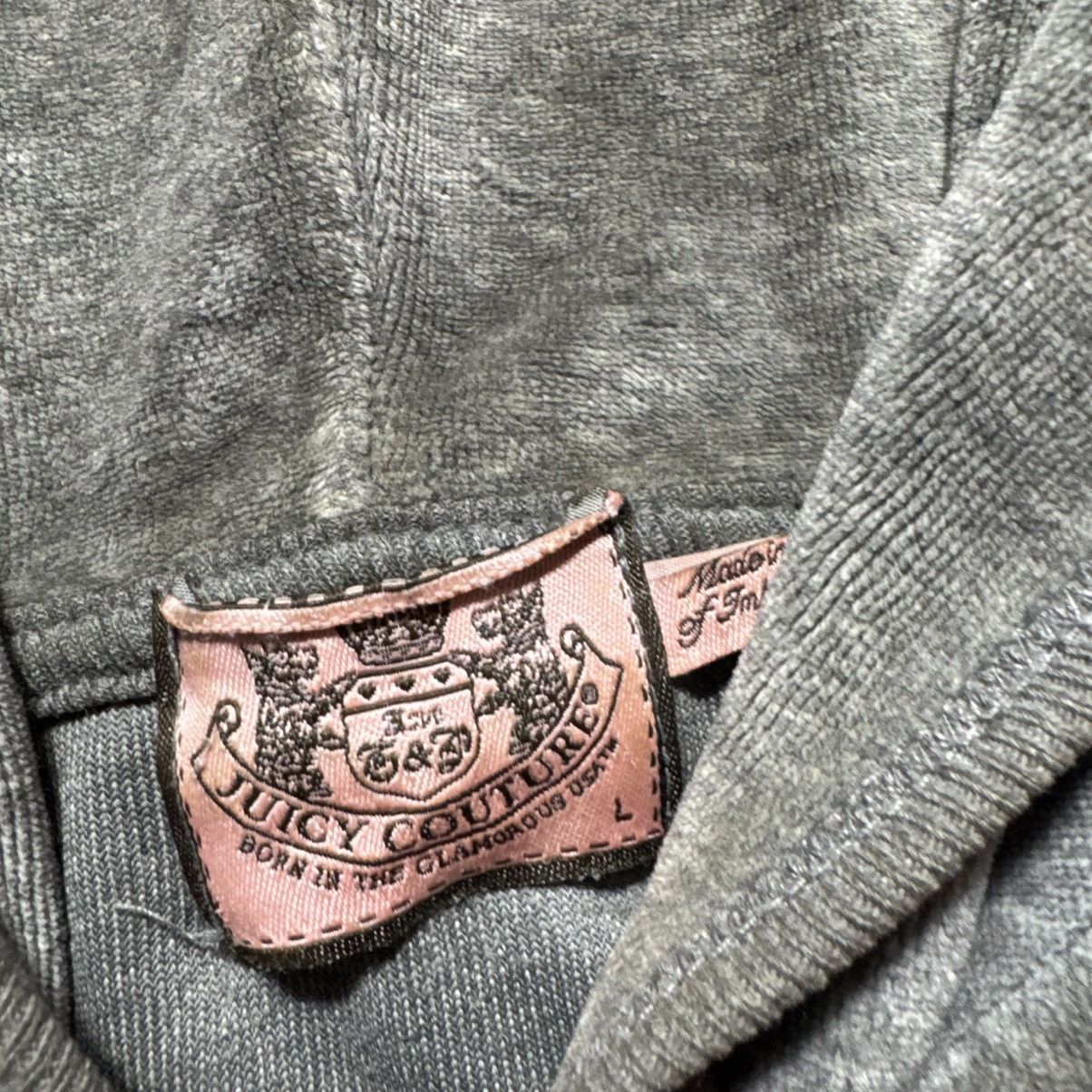 Juicy Couture vintage juicy couture zip hoodie with big logo luxury Size L / US 10 / IT 46 - 11 Thumbnail