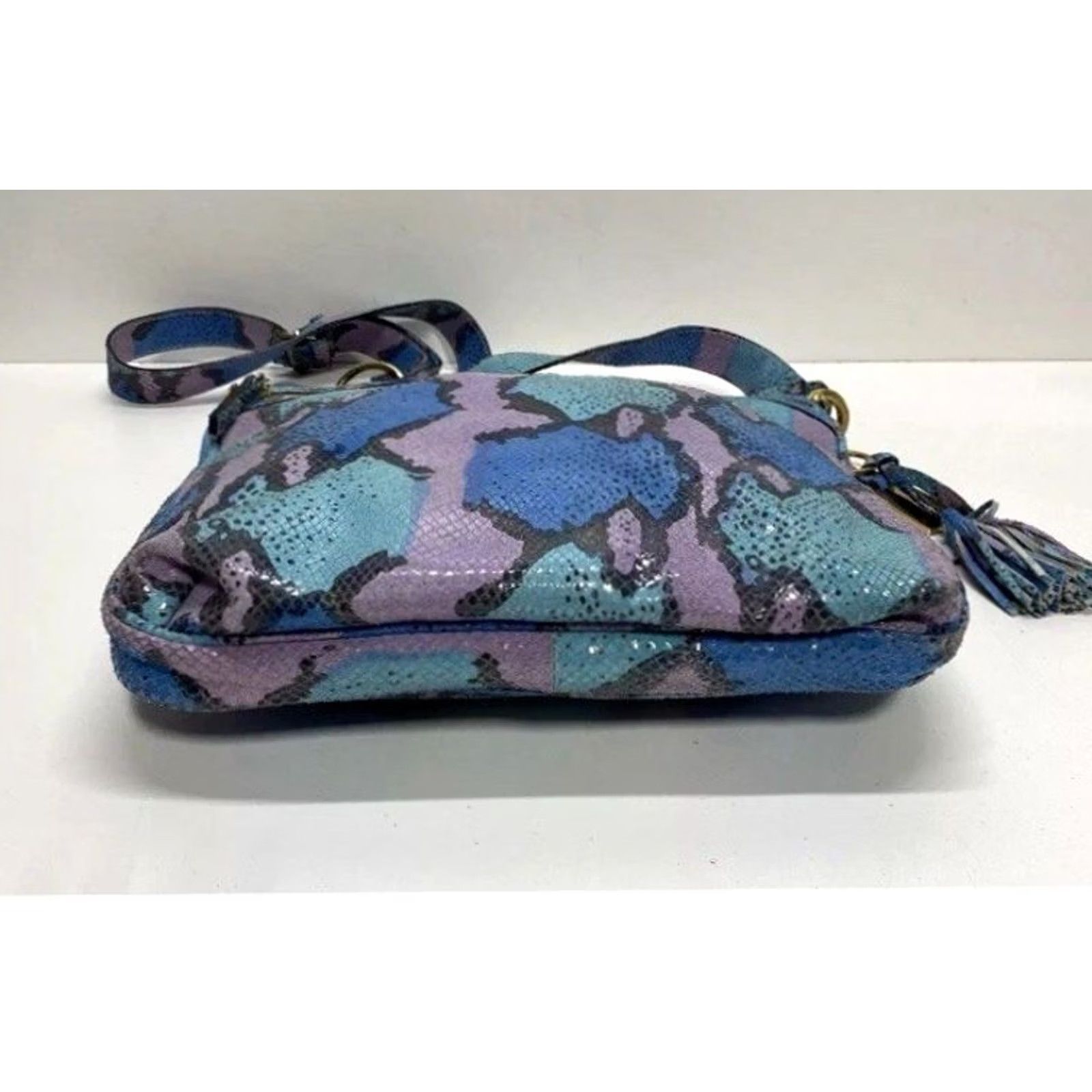 Vintage VINTAGE Women Jenrigo Rattle Snake Leather Medium Shoulder Purse Bag Made In Italy Size ONE SIZE - 3 Thumbnail